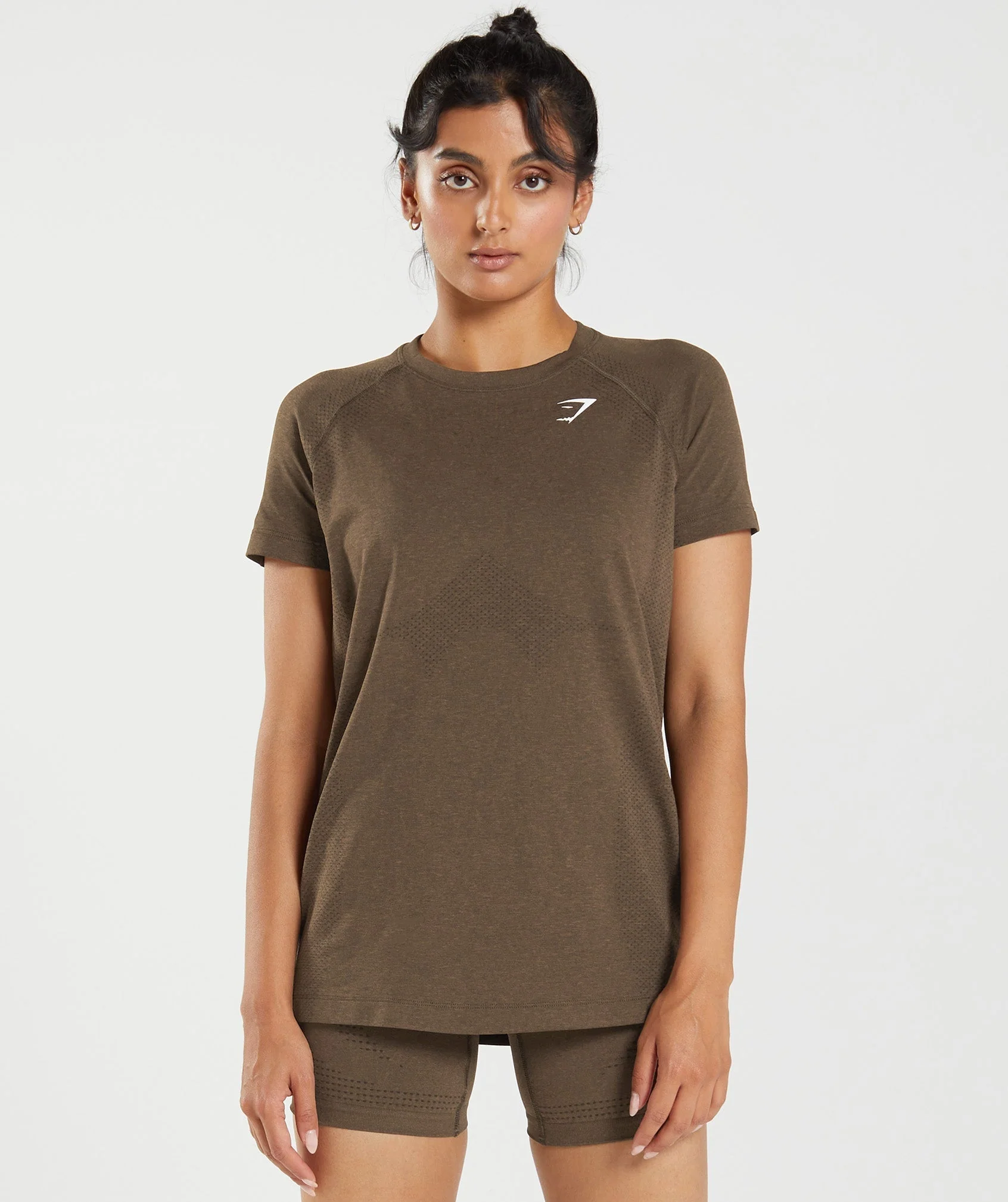 Gymshark Vital Seamless 2.0 Light T-Shirt - Espresso Marl