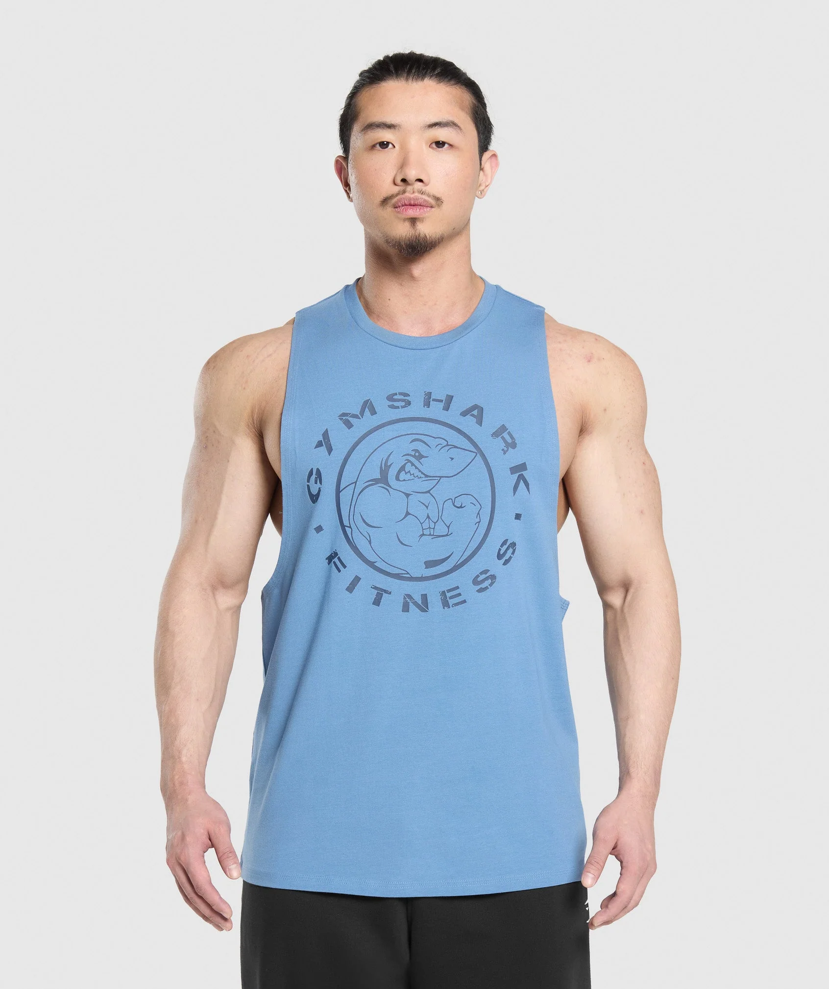 Gymshark Legacy Drop Arm Tank - Classic Blue