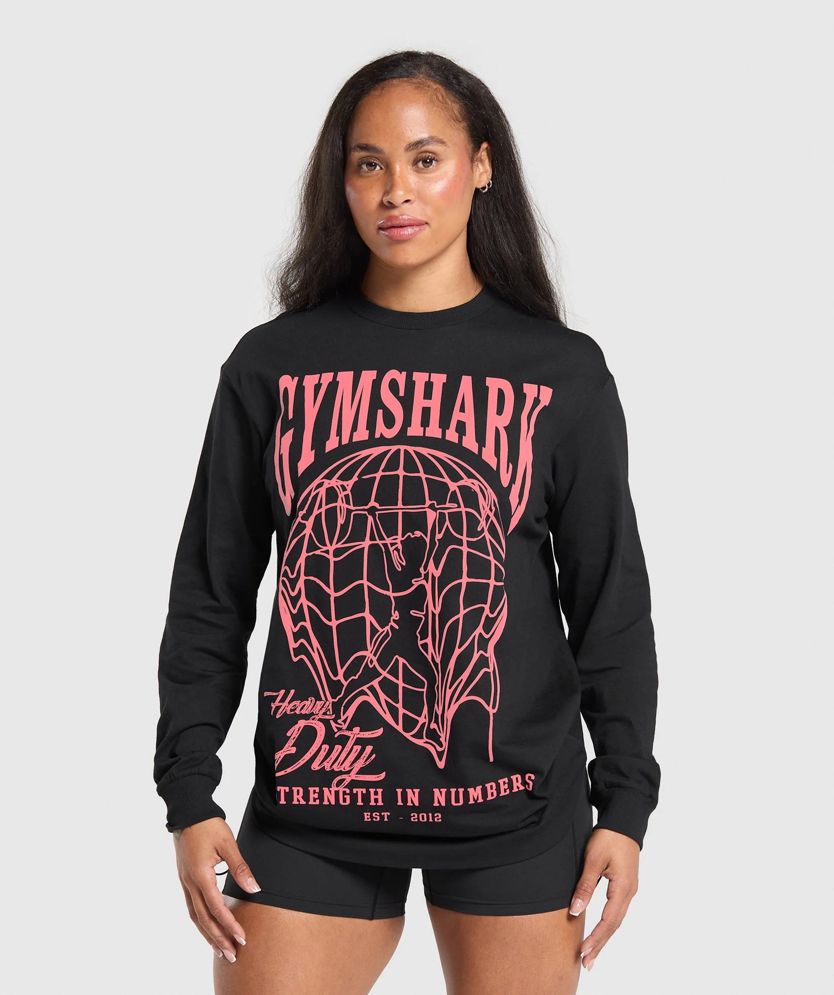 Gymshark Strength In Numbers Long Sleeve Top - Black