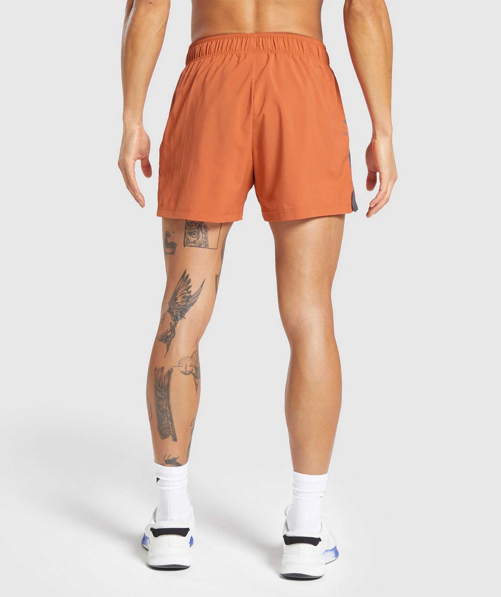 Gymshark Sport 5 Shorts - Muted Orange/Titanium Blue