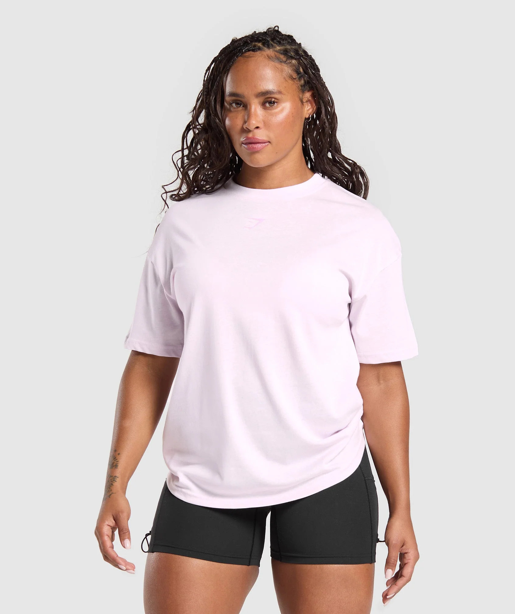 Power Oversized T-Shirt - Ice Pink