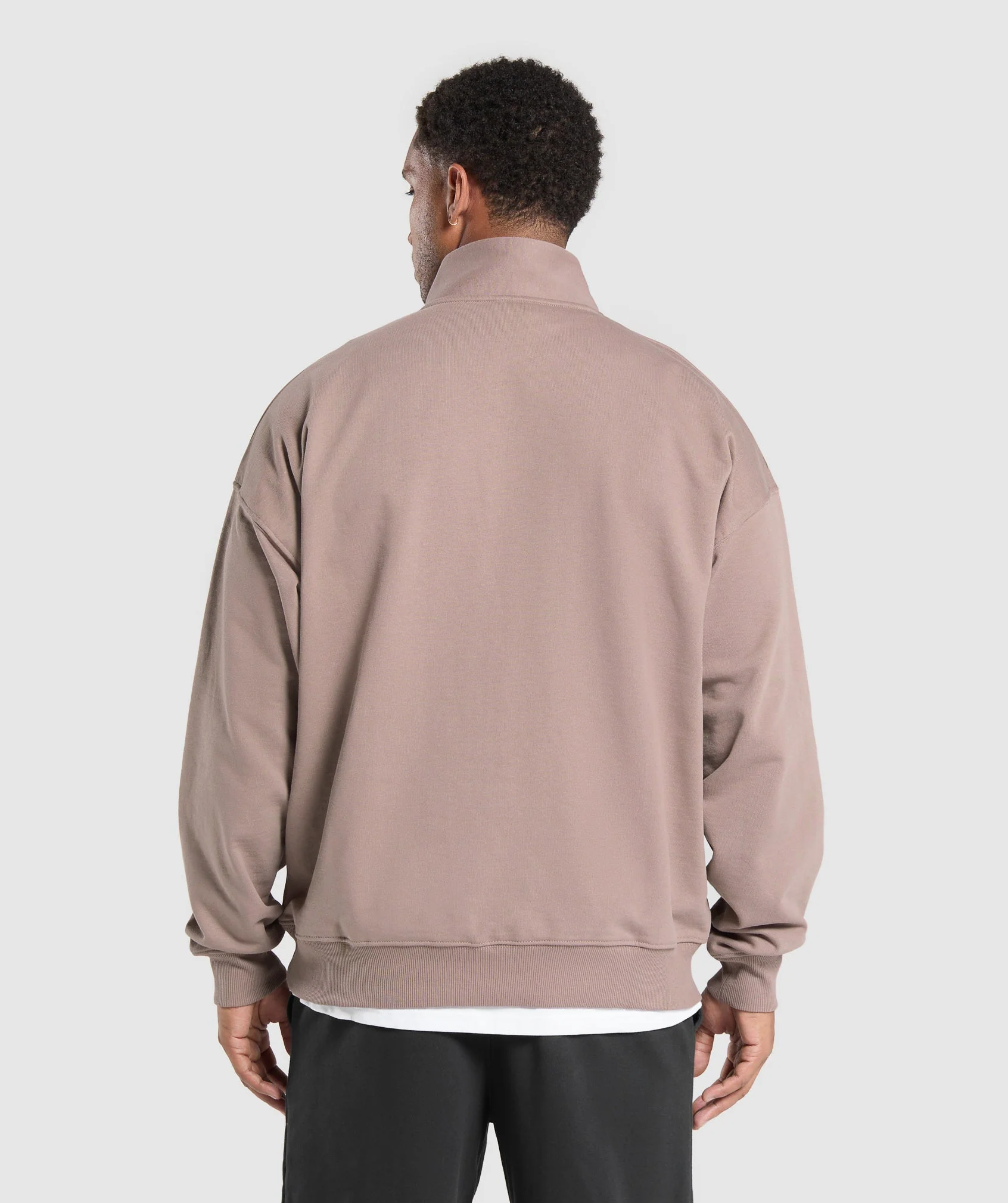 Gymshark Rest Day Sweats 1/4 Zip - Powder Mauve