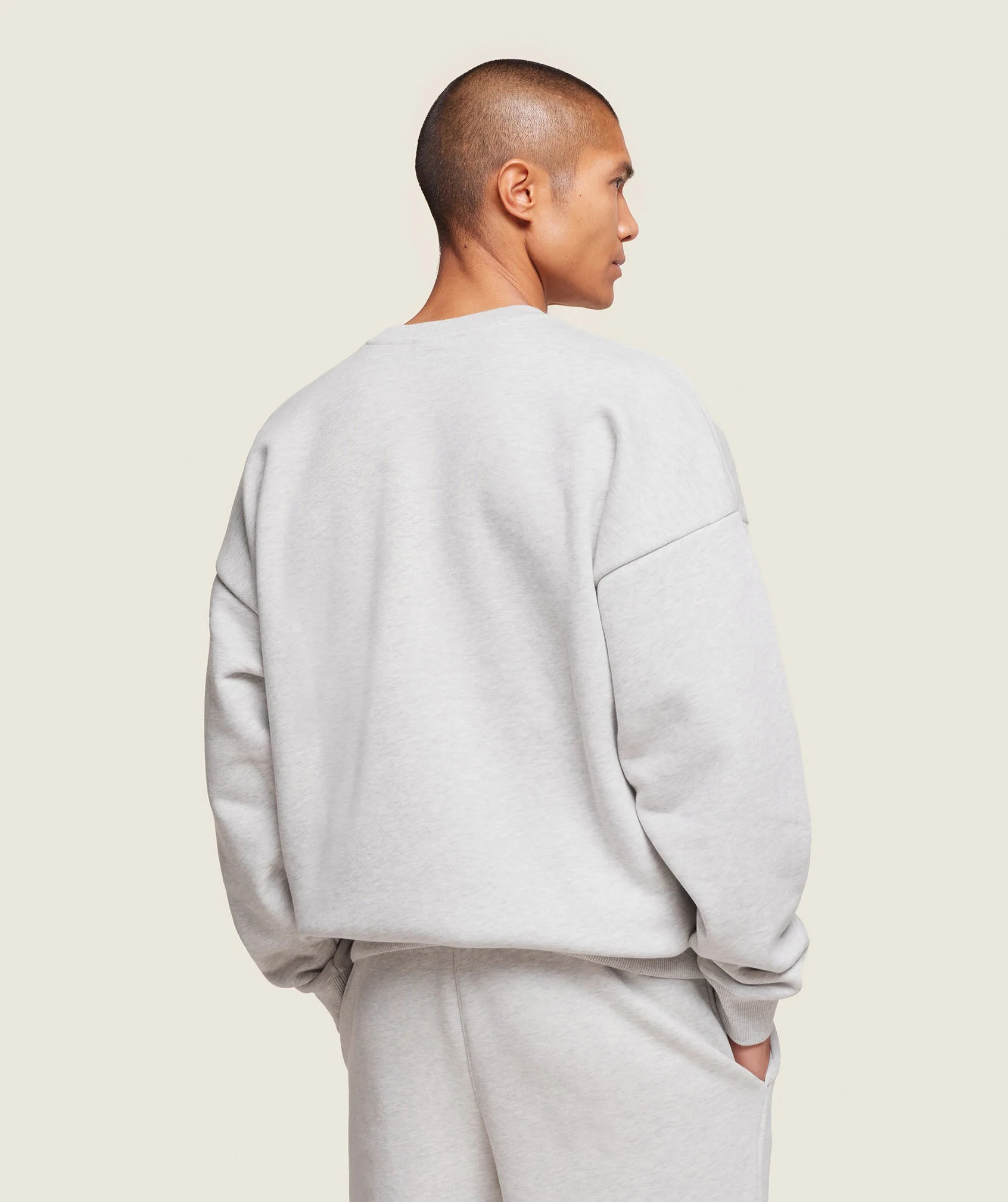 Gymshark Phys Ed Crew - Light Grey Marl
