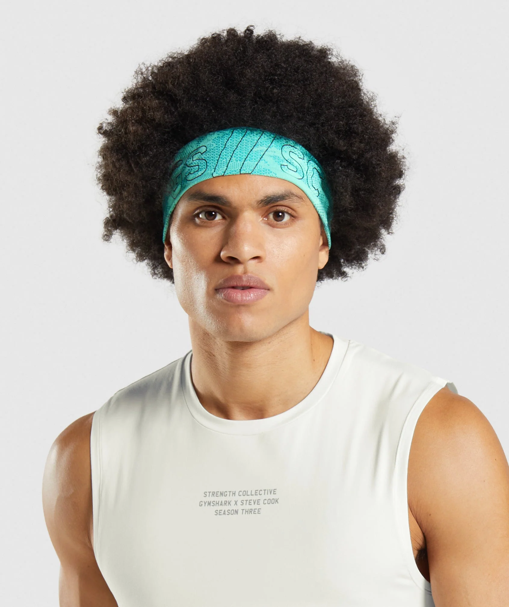 Gymshark//Steve Cook Headband - Turquoise
