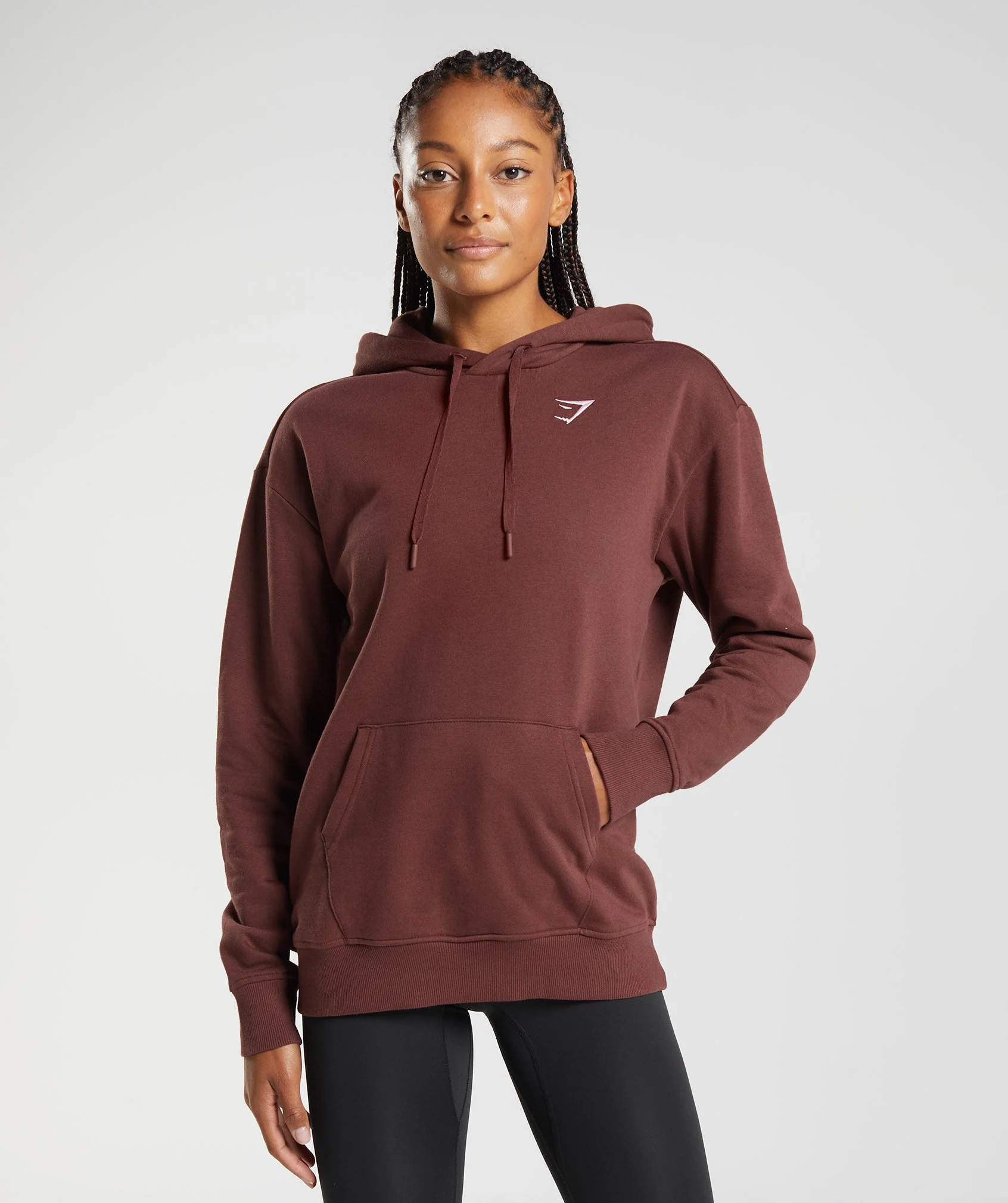 Gymshark Training Oversized Hoodie - Cherry Brown