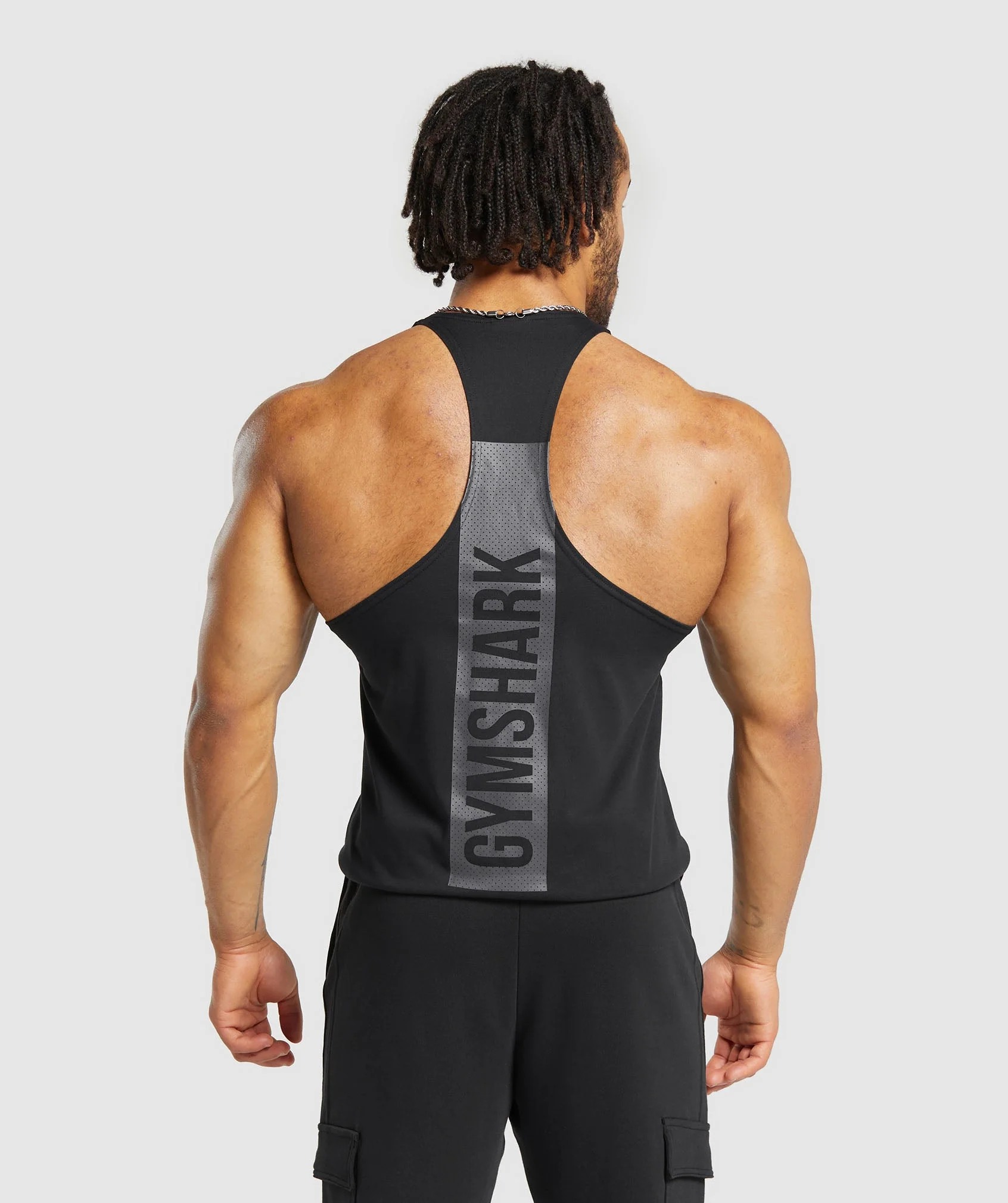 Gymshark Bold Stringer - Black/Onyx Grey