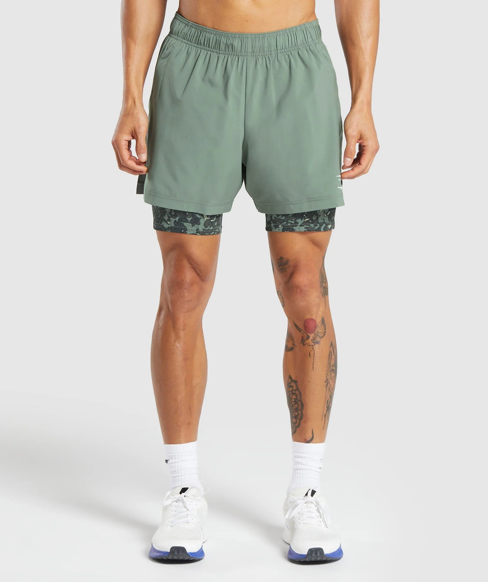 Gymshark Sport 5 2 in 1 Shorts - Unit Green