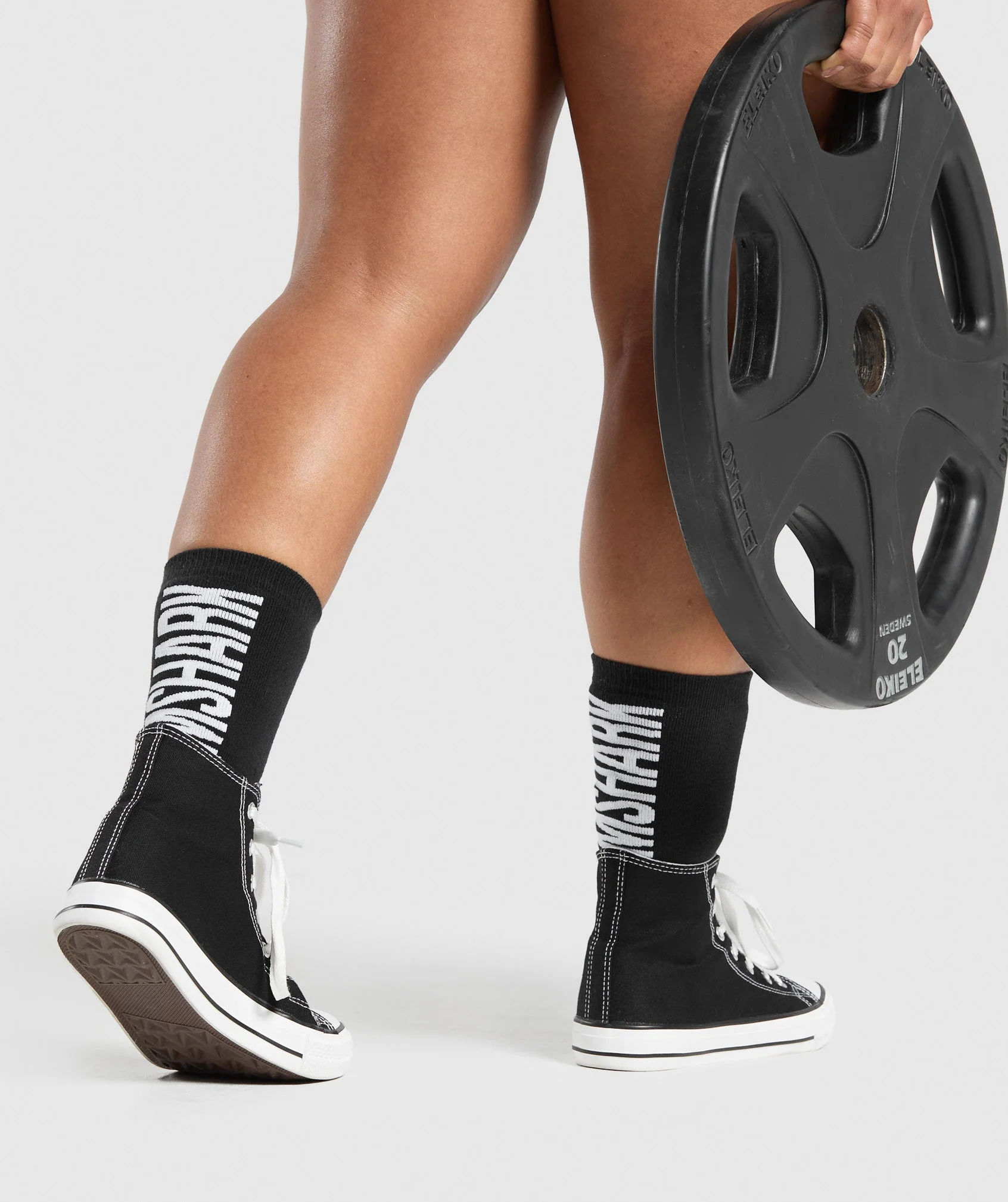 Gymshark Plush Wordmark Crew Sock - Black