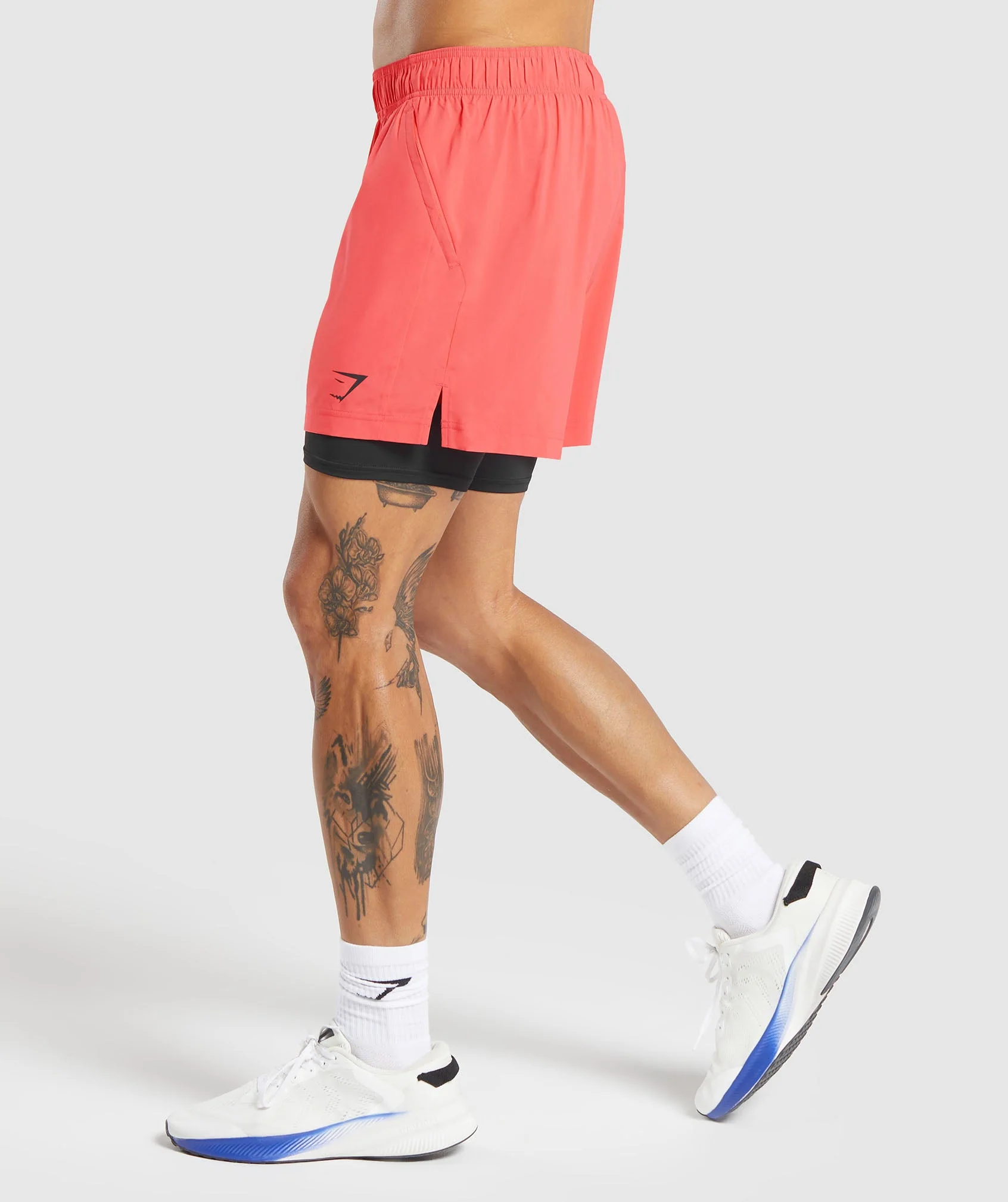 Gymshark Sport 5 2 in 1 Shorts - Tropical Pink/Black