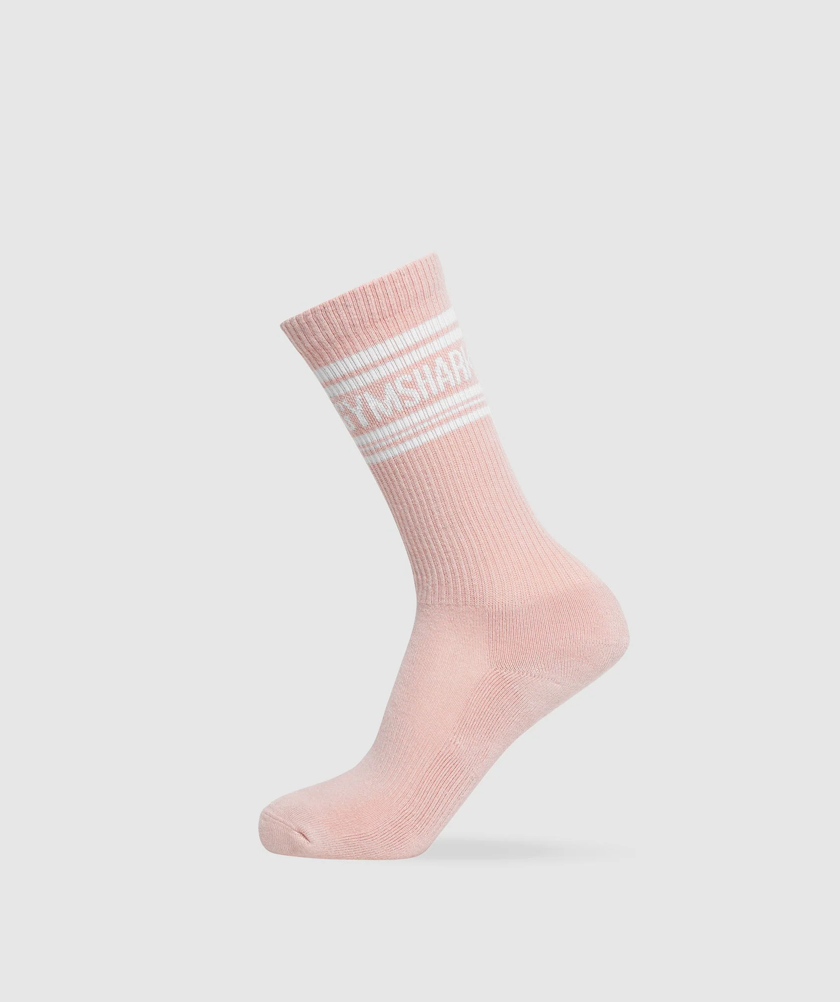 Gymshark Stripe Crew Single - Light Pink/White
