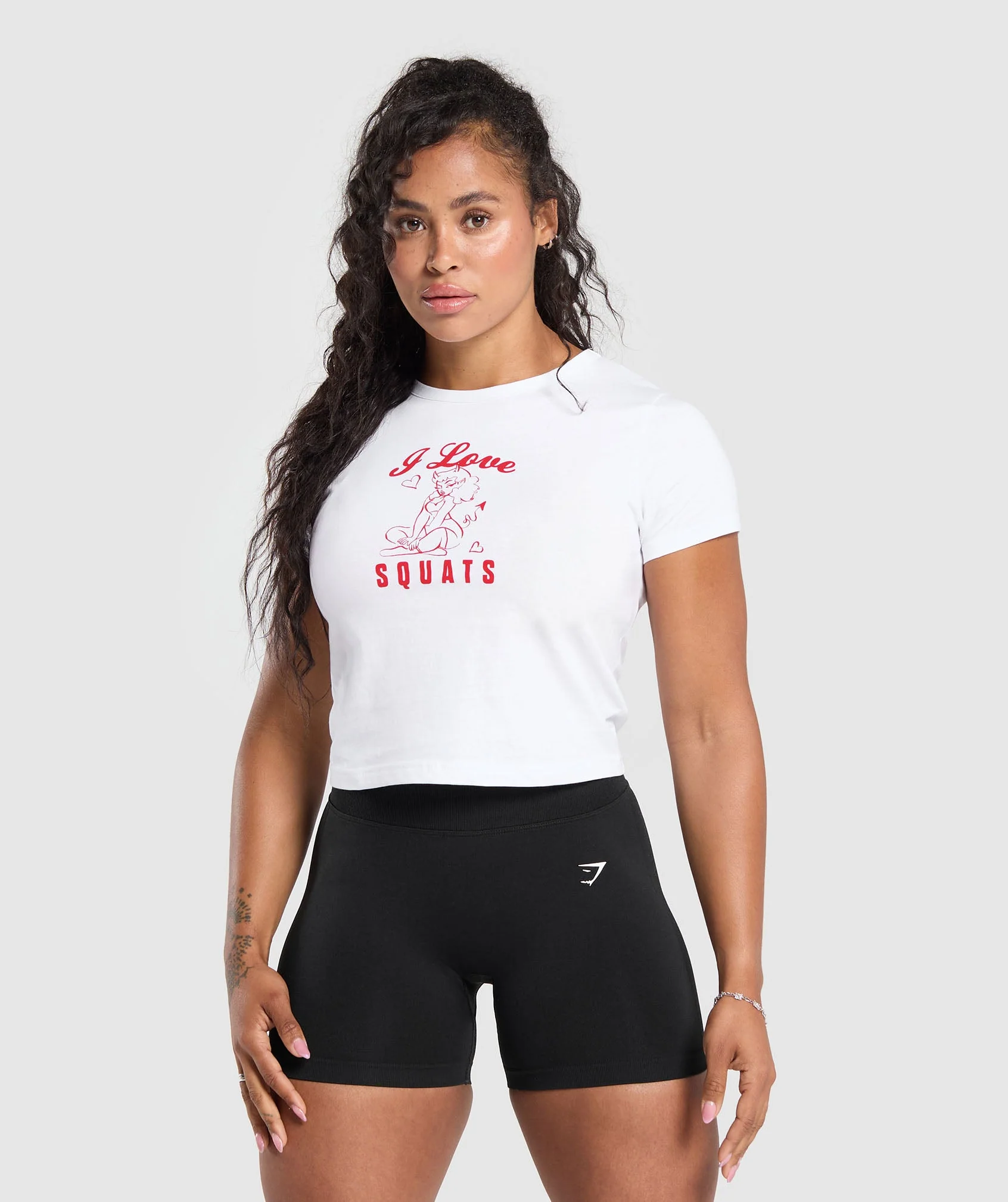 Gymshark I Love Squats Baby T-Shirt - White