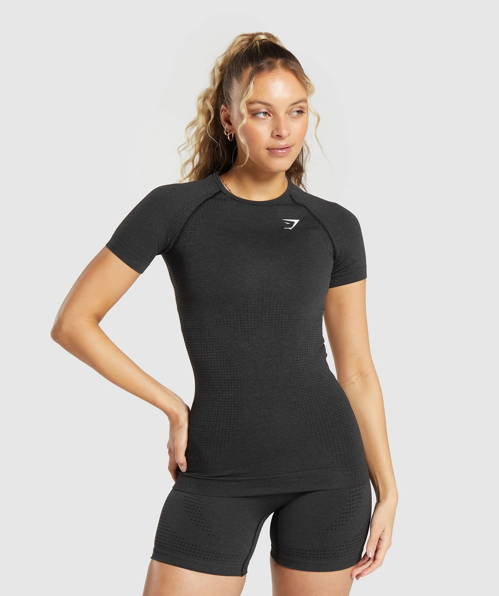 Gymshark Vital Seamless T-Shirt - Black Marl