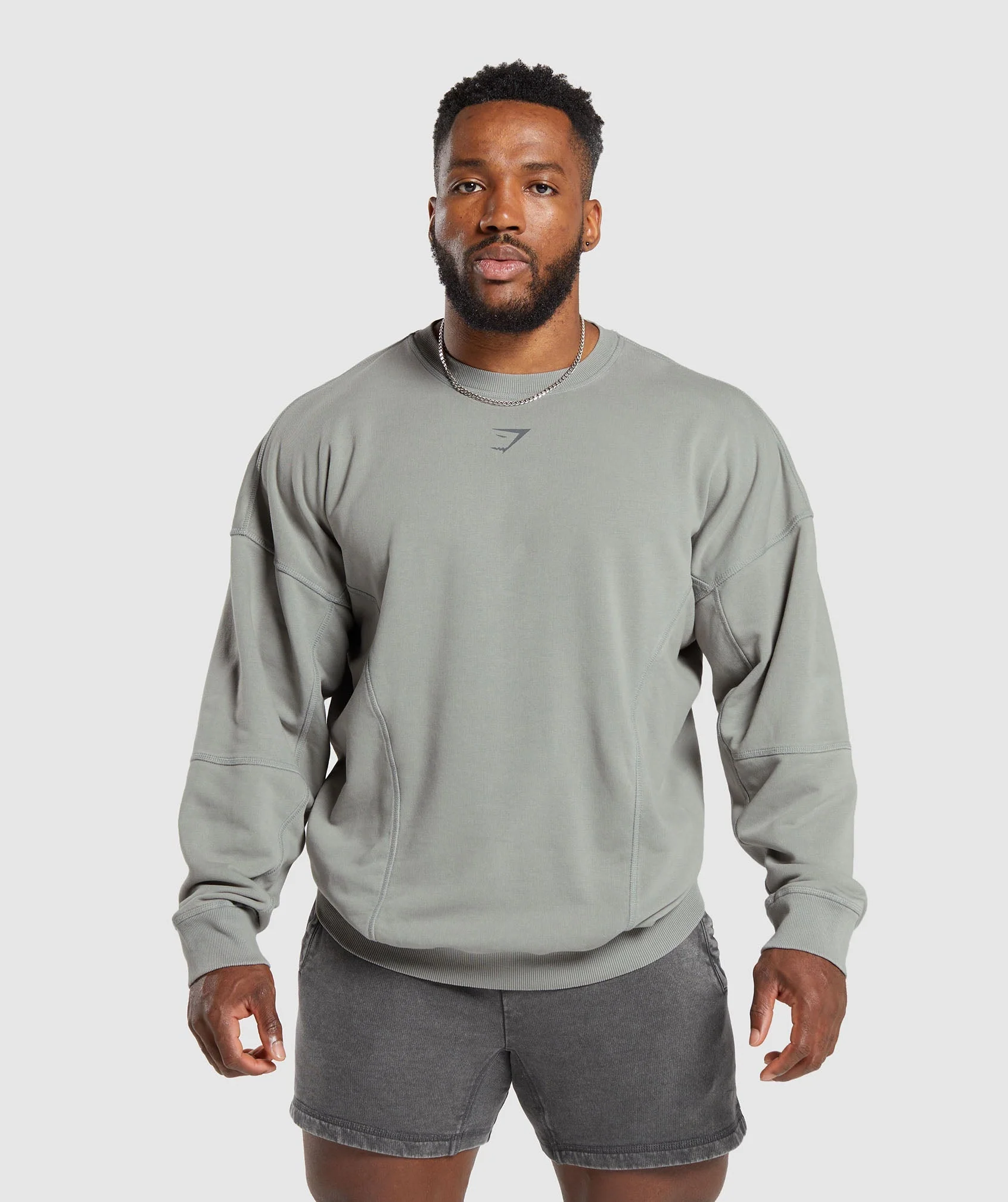Gymshark Heritage Washed Crew - Smokey Grey