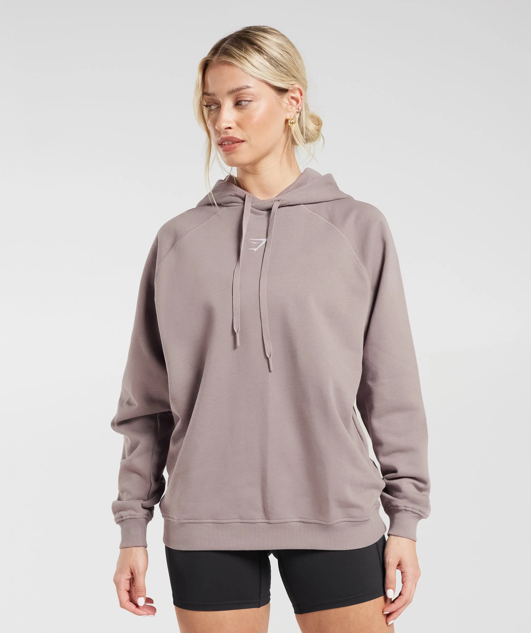 Gymshark Training Oversized Fleece Hoodie - Washed Mauve