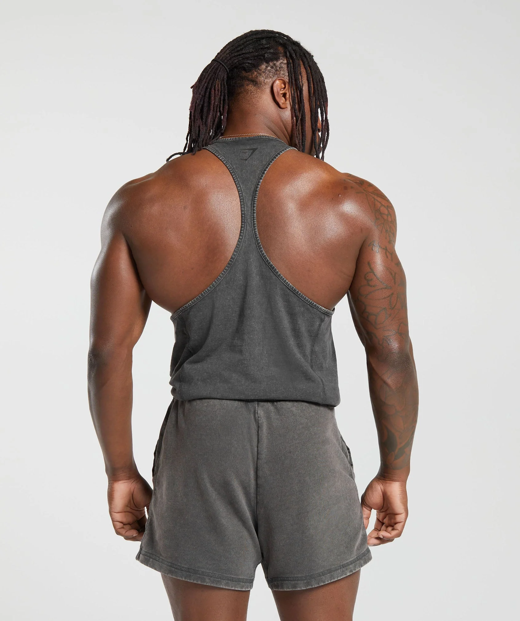 Gymshark Heritage Washed Stringer - Onyx Grey