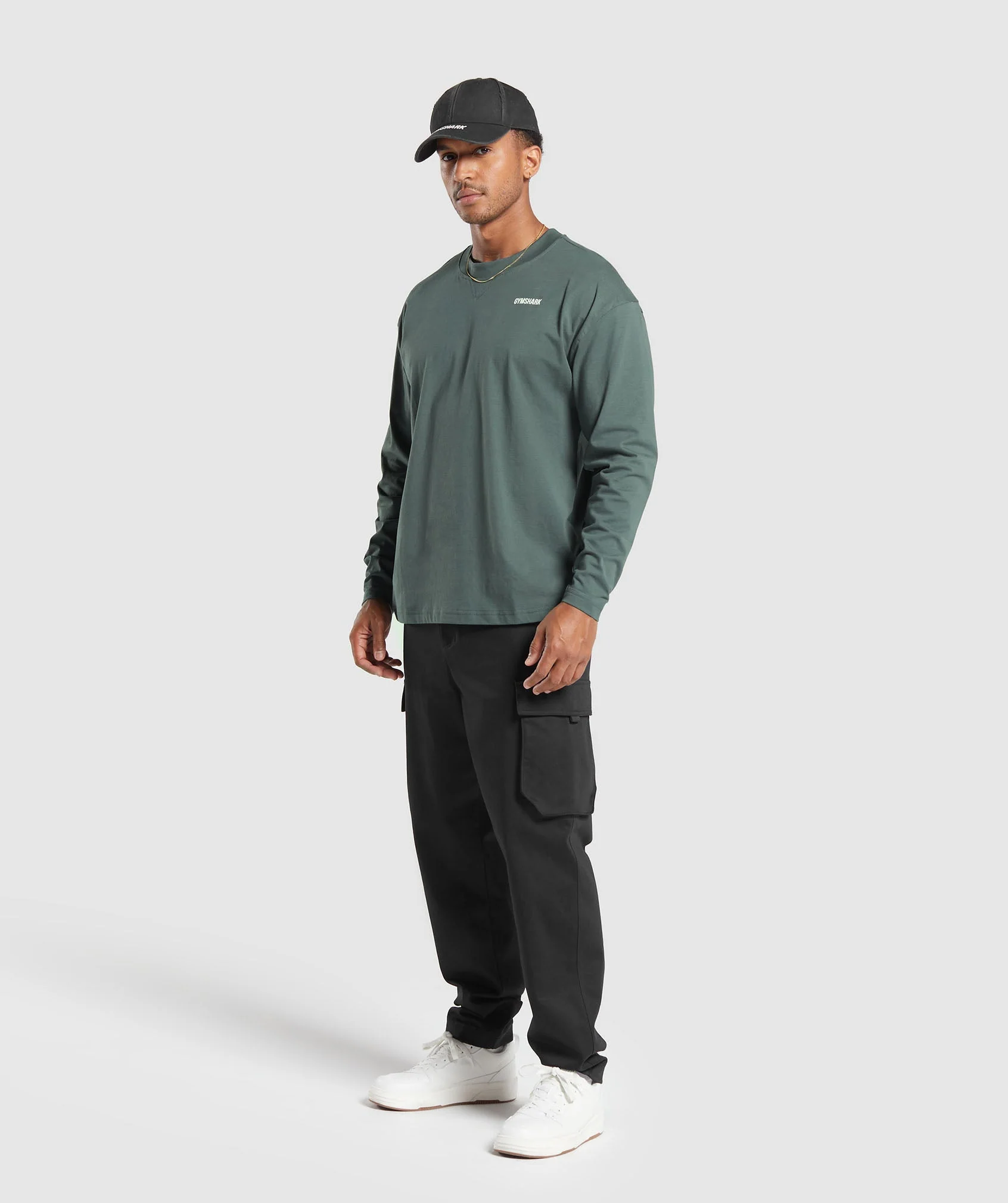 Gymshark Rest Day Sweats Long Sleeve T-Shirt - Slate Teal
