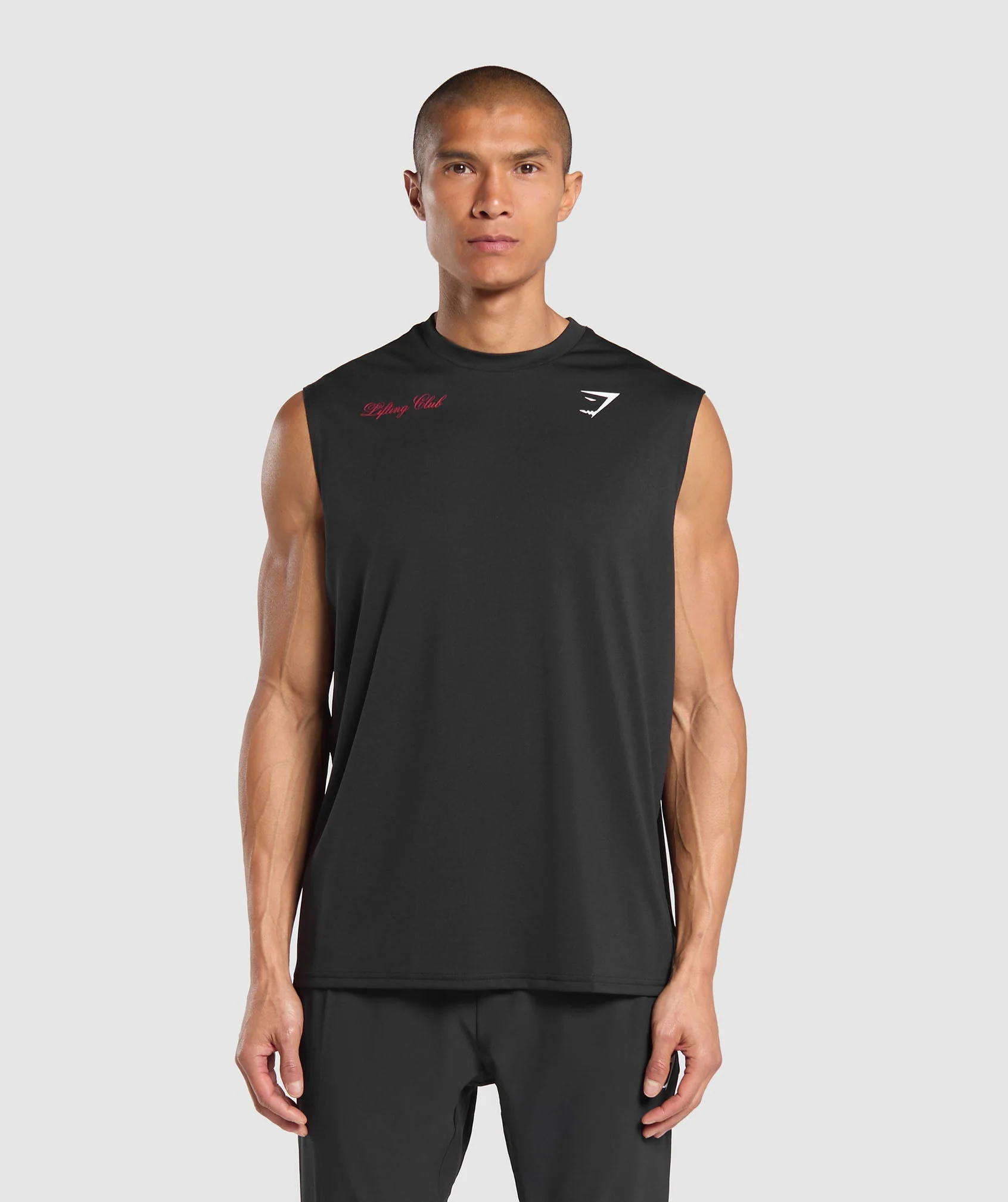 Gymshark Script Graphic Cut Off Tank - Black