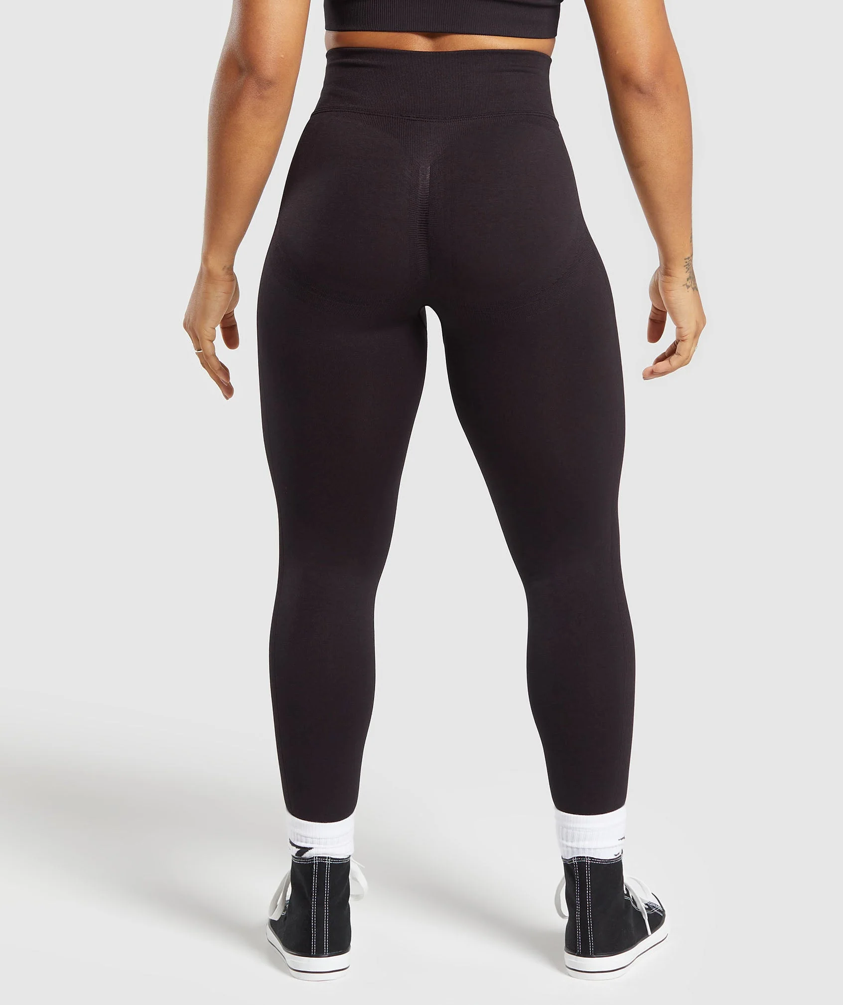 Gymshark Lift Seamless Leggings - Depth Purple/Black Marl