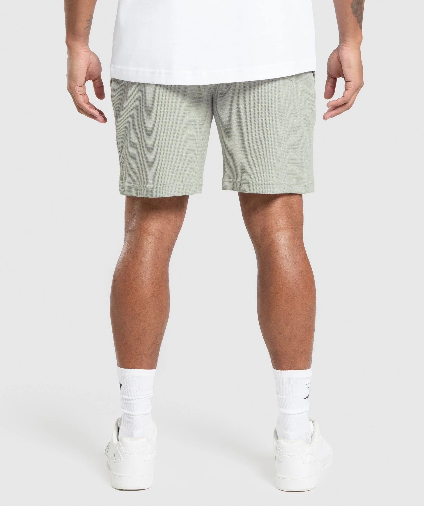 Gymshark Waffle Shorts - Stone Grey