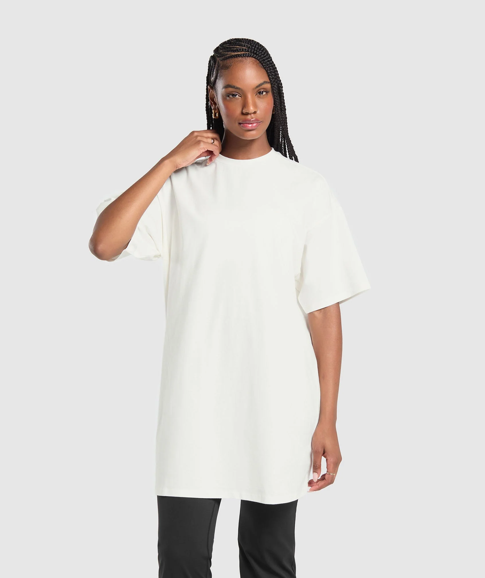 Gymshark Oversized T-Shirt Dress - Soft White