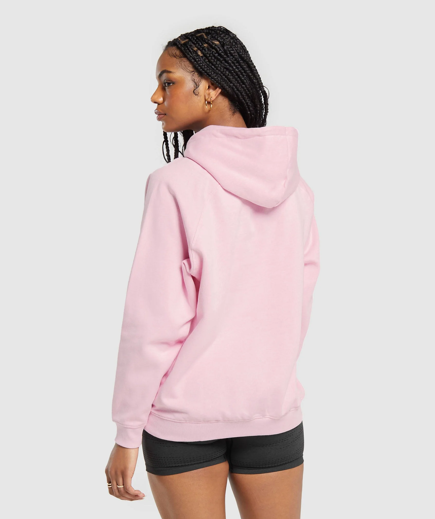 Gymshark Training Oversized Fleece Hoodie - Dolly Pink