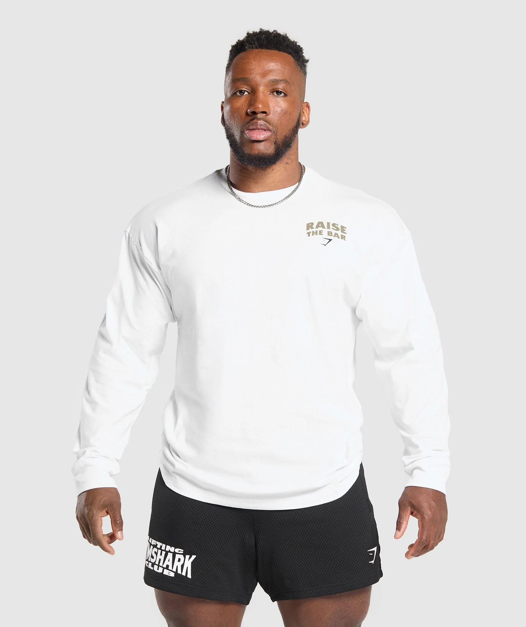 Gymshark Raise The Bar Long Sleeve T-Shirt - White