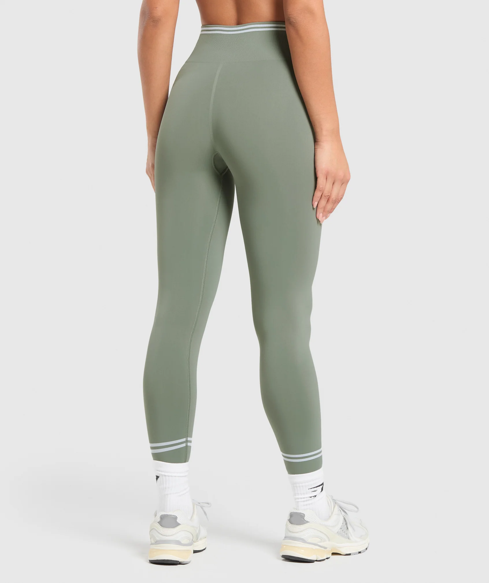 Gymshark Contrast Seamless Leggings - Unit Green