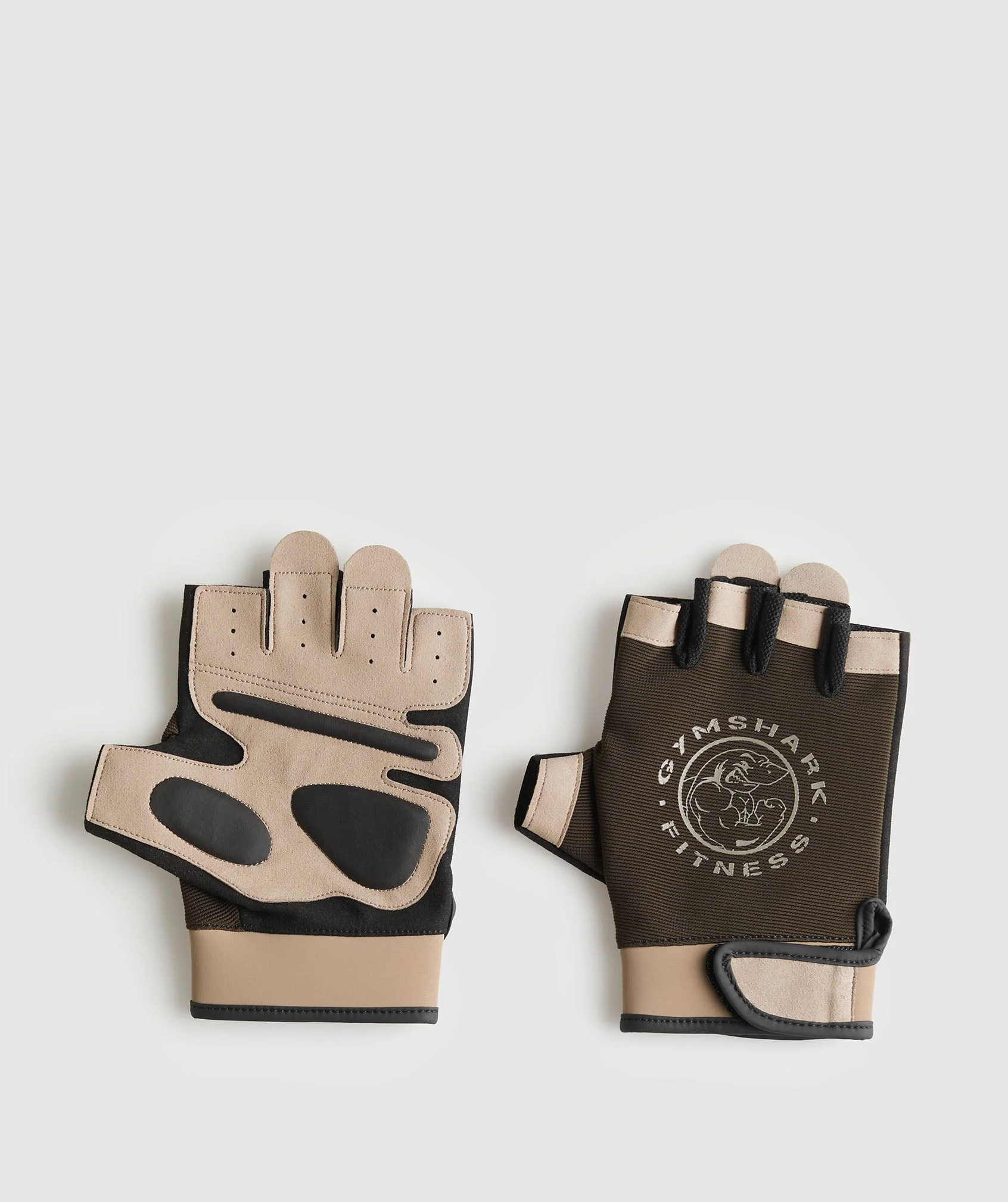 Gymshark Legacy Lifting Gloves - Camo Brown/ Cement Brown