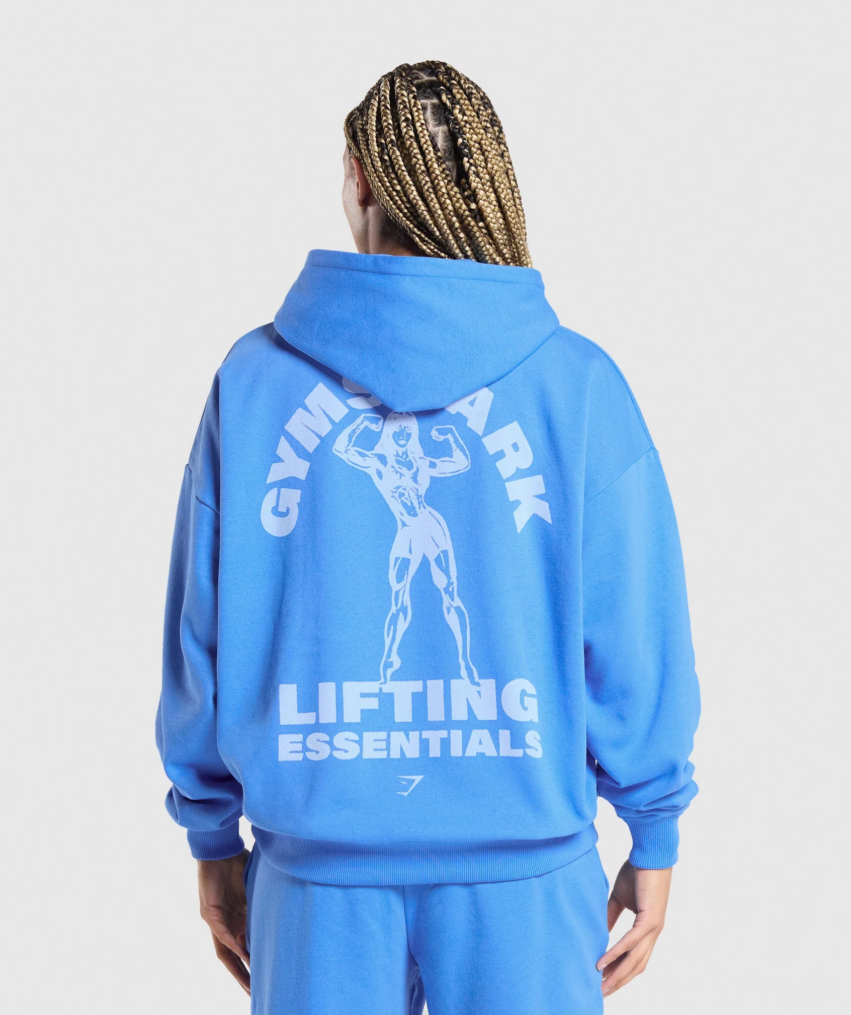 Gymshark Strong Women Oversized Hoodie - Lats Blue
