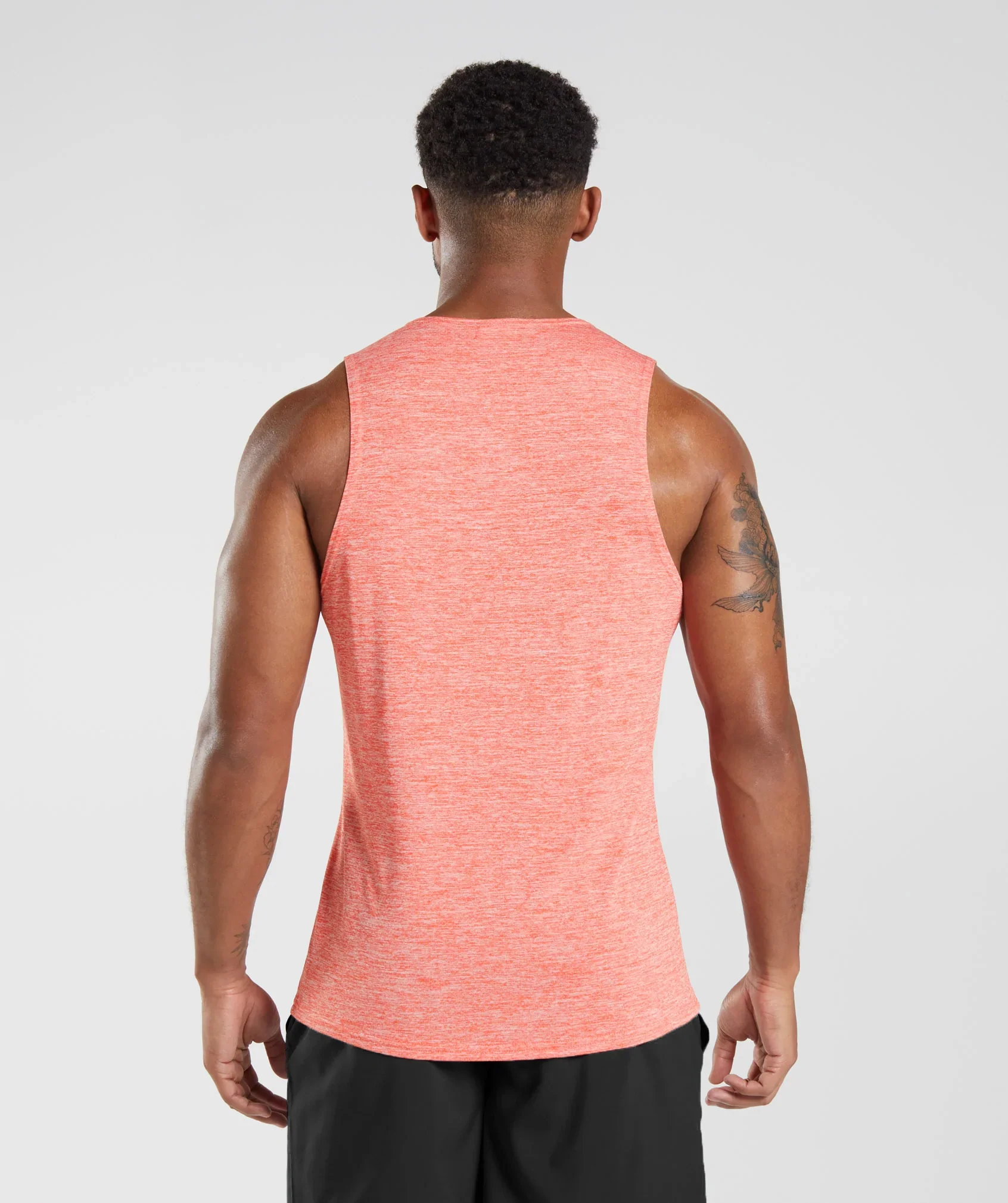 Gymshark Arrival Marl Tank - Orange/White Marl