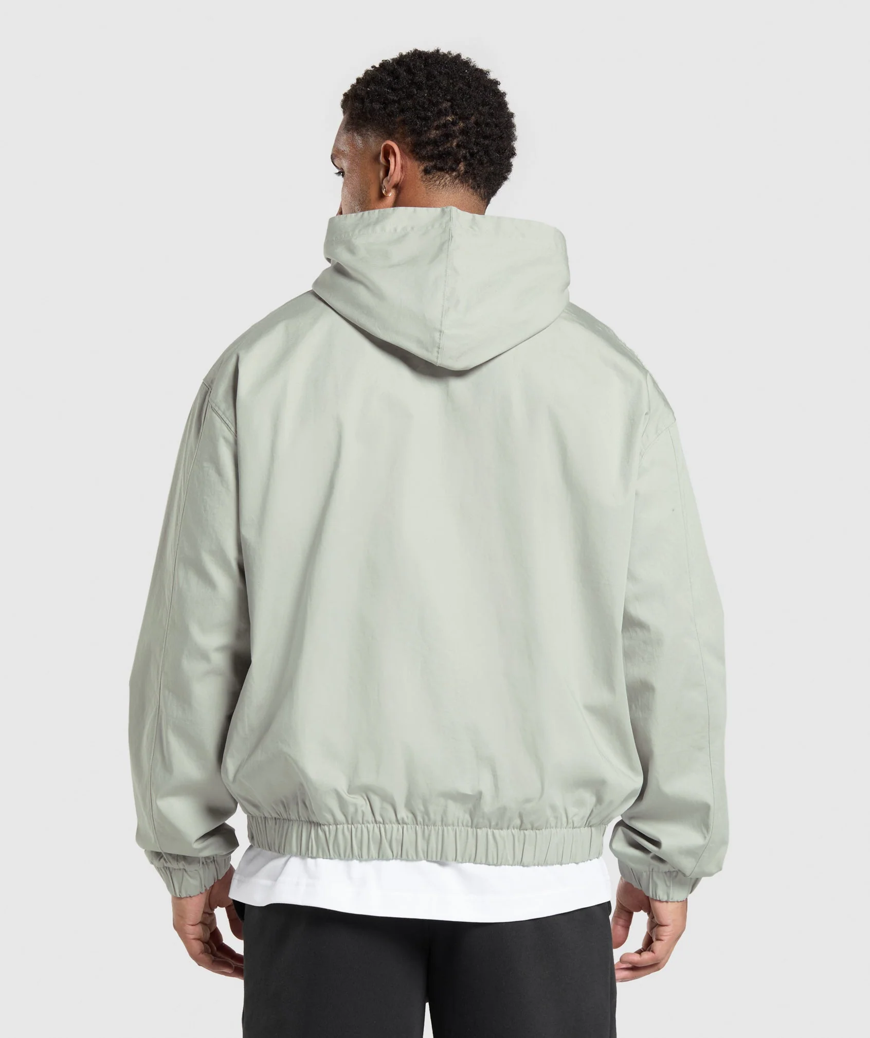 Gymshark Oversized Hooded Jacket - Stone Grey