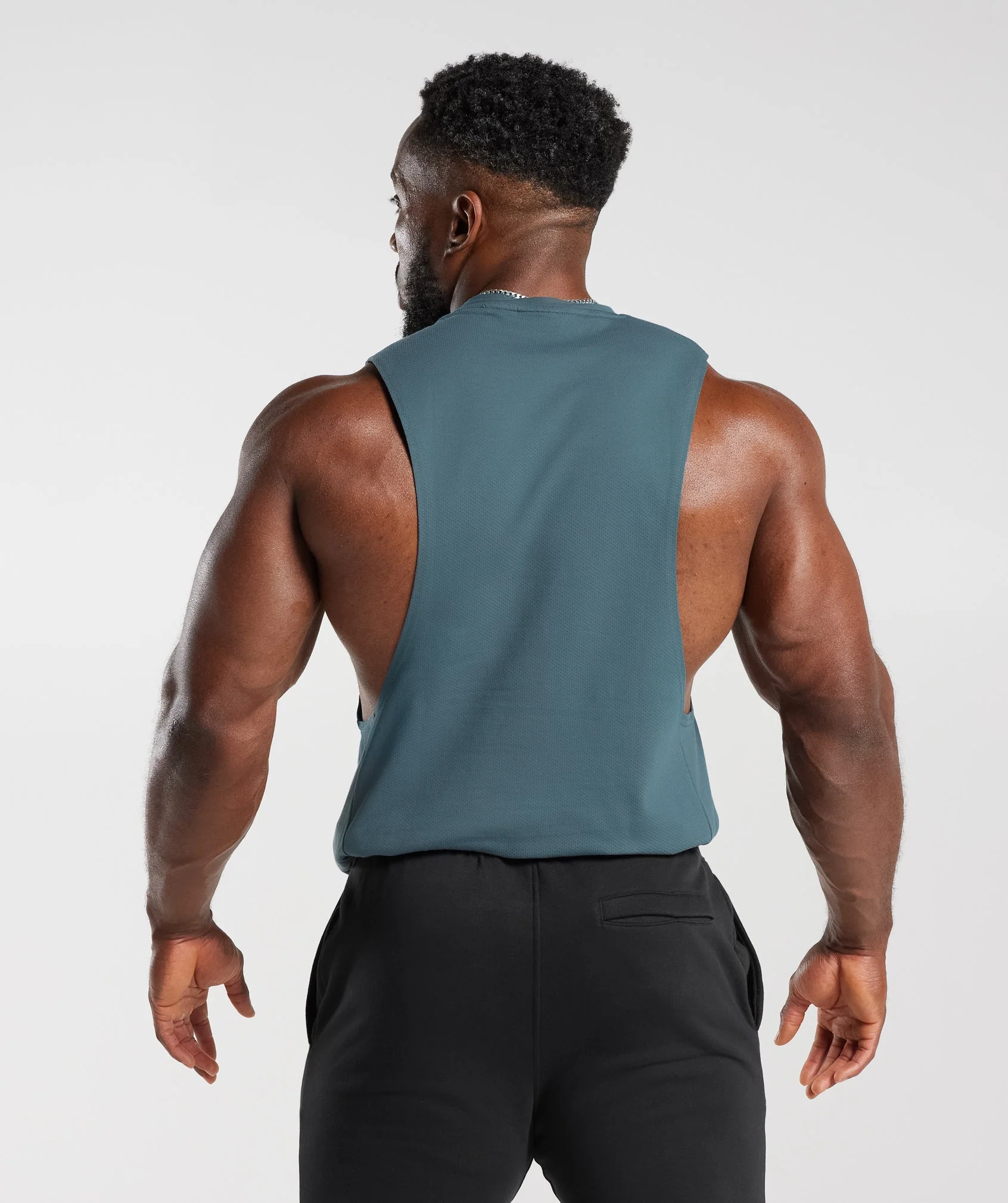 Gymshark React Drop Arm Tank - Denim Teal