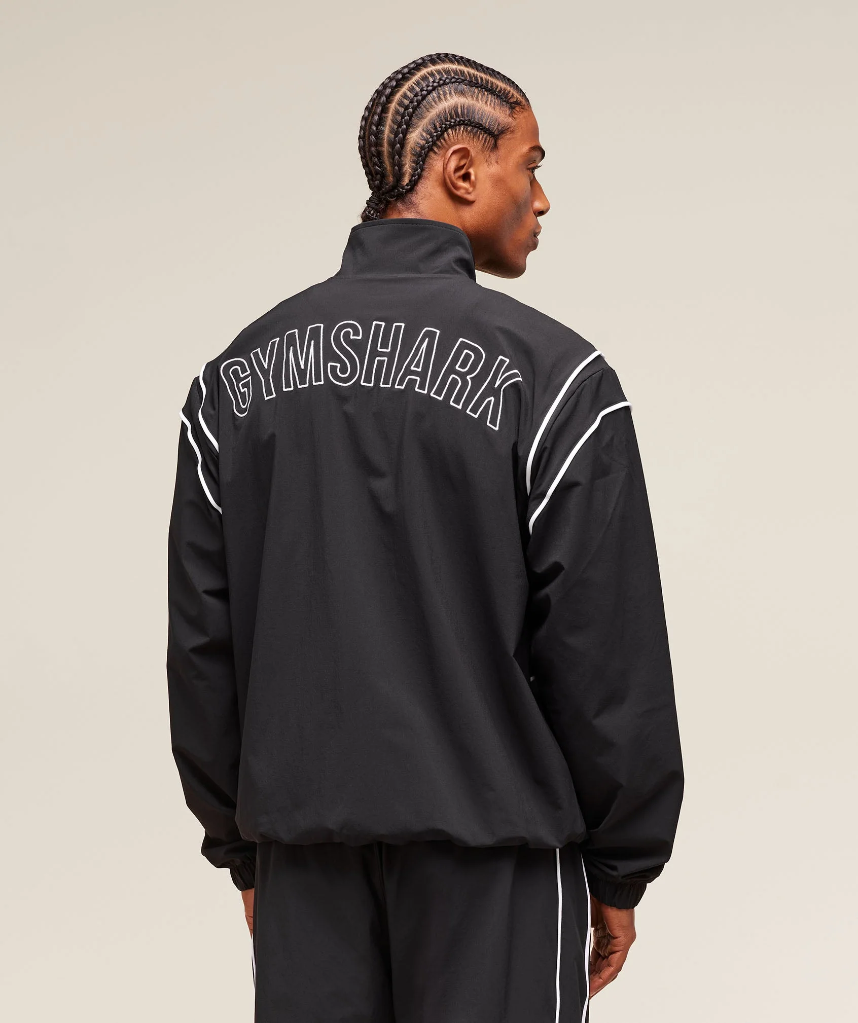 Gymshark Retro Crinkle Track Jacket - Black