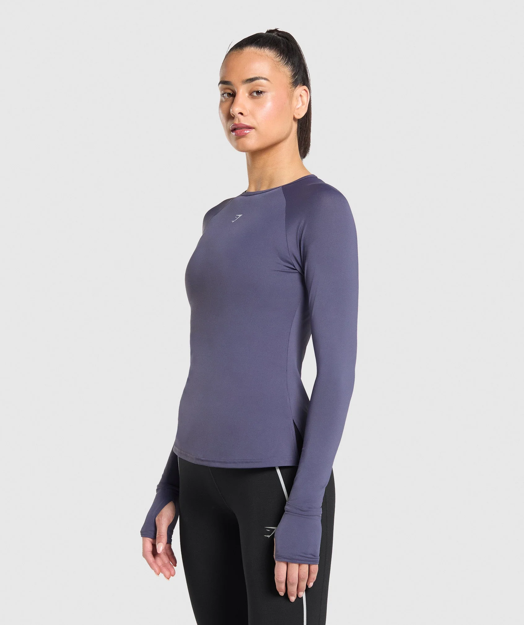 Gymshark Running Long Sleeve Top - Weighted Purple