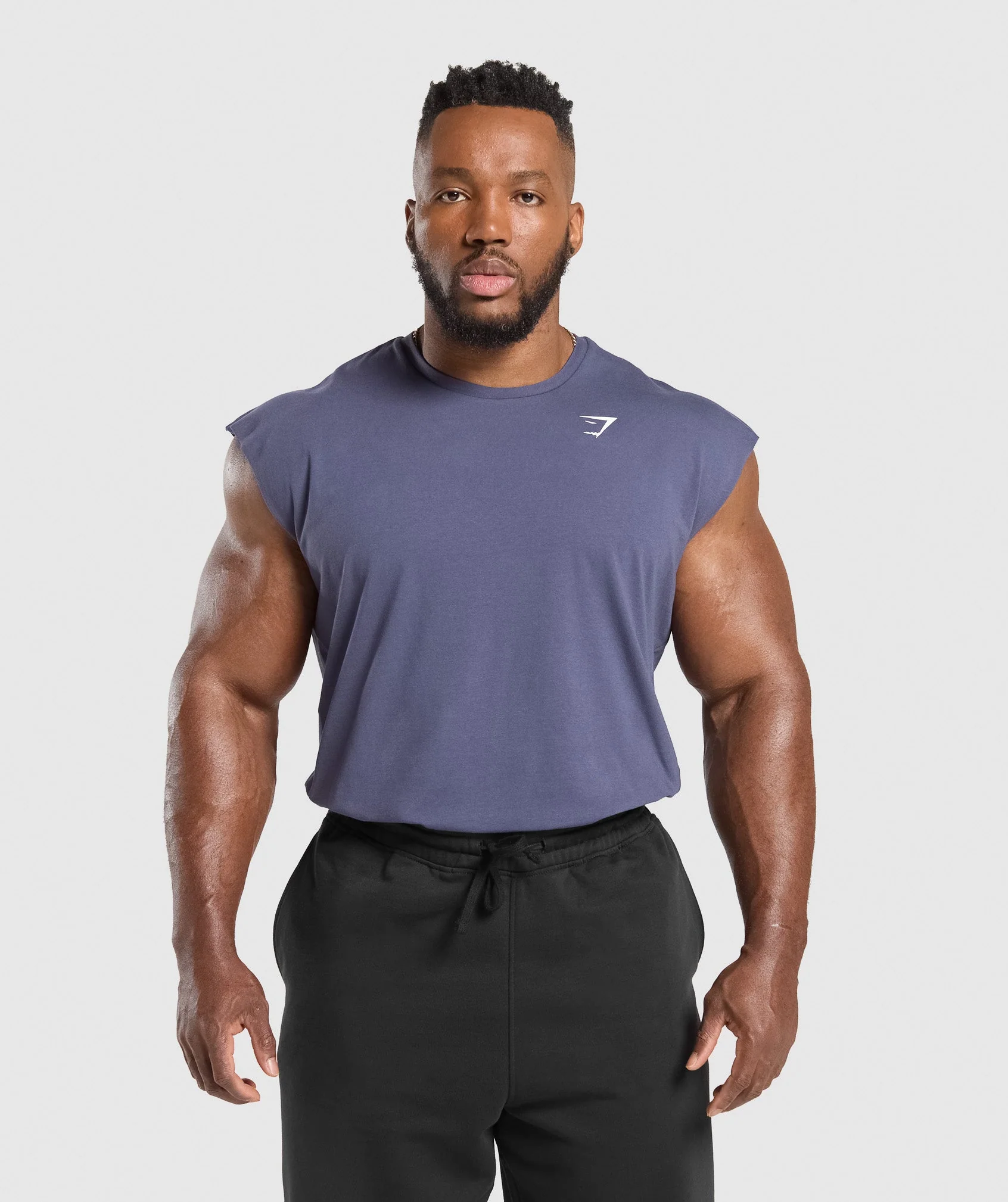 Gymshark Critical Cut Off Tank - Weighted Purple