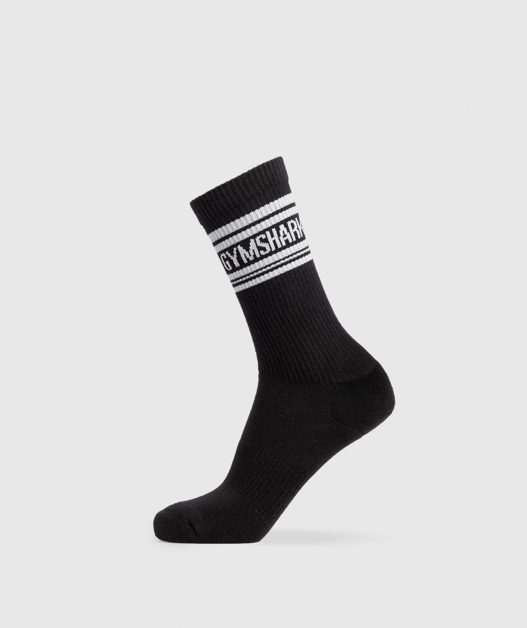 Gymshark Stripe Crew Single - Black/White