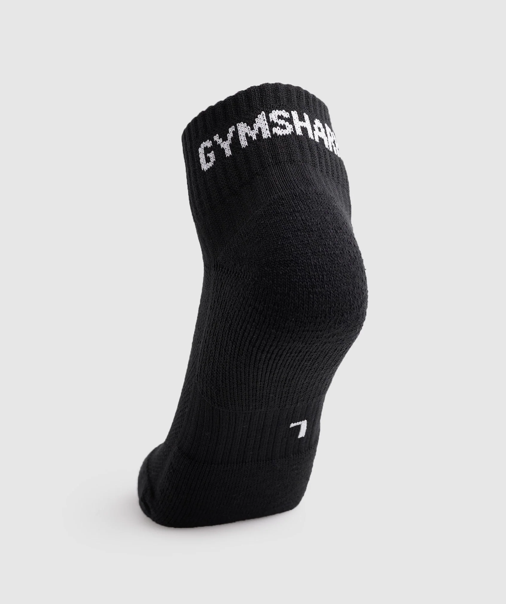 Gymshark Jacquard Quarter Socks 3pk - Black