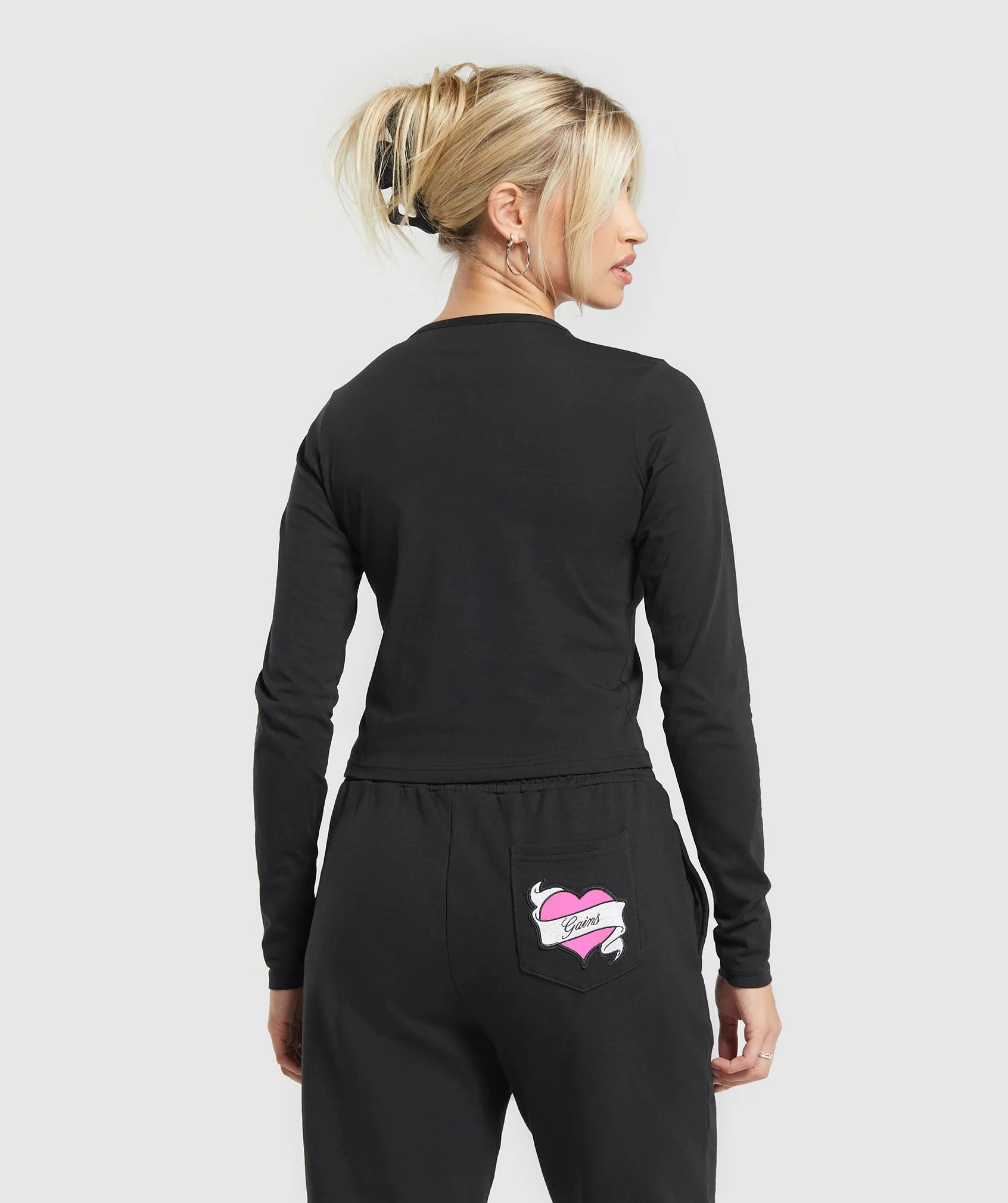 Gymshark Tattoo Midi Long Sleeve T-Shirt - Black
