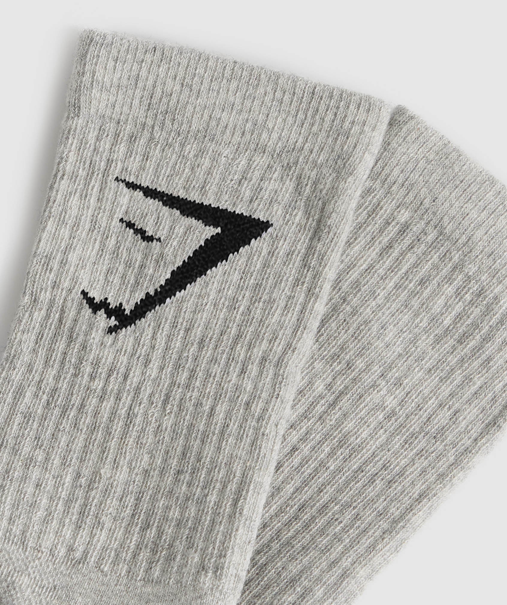 Gymshark Crew Socks 5pk - Light Grey Marl