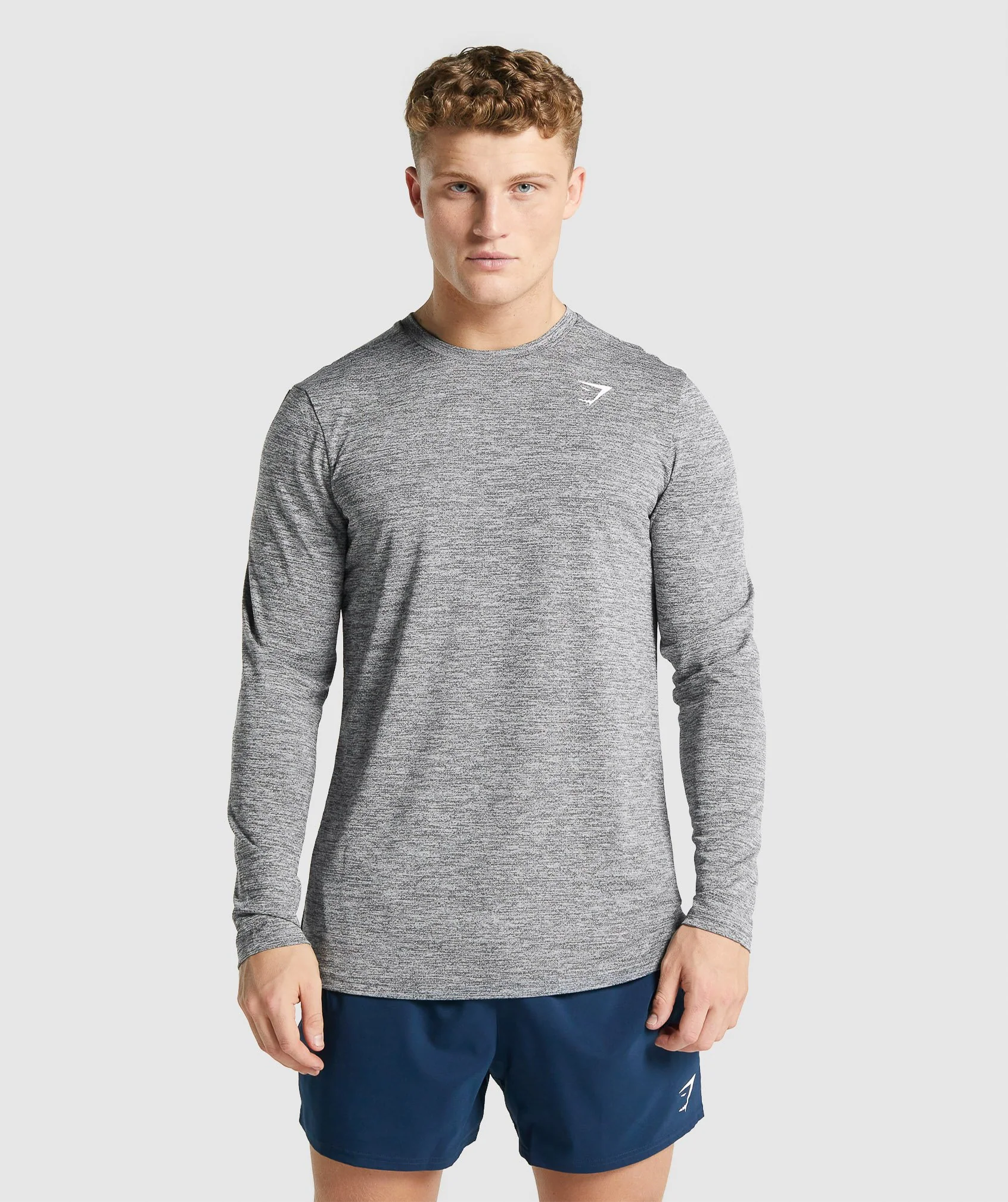 Gymshark Arrival Marl Long Sleeve T-Shirt - Charcoal Marl