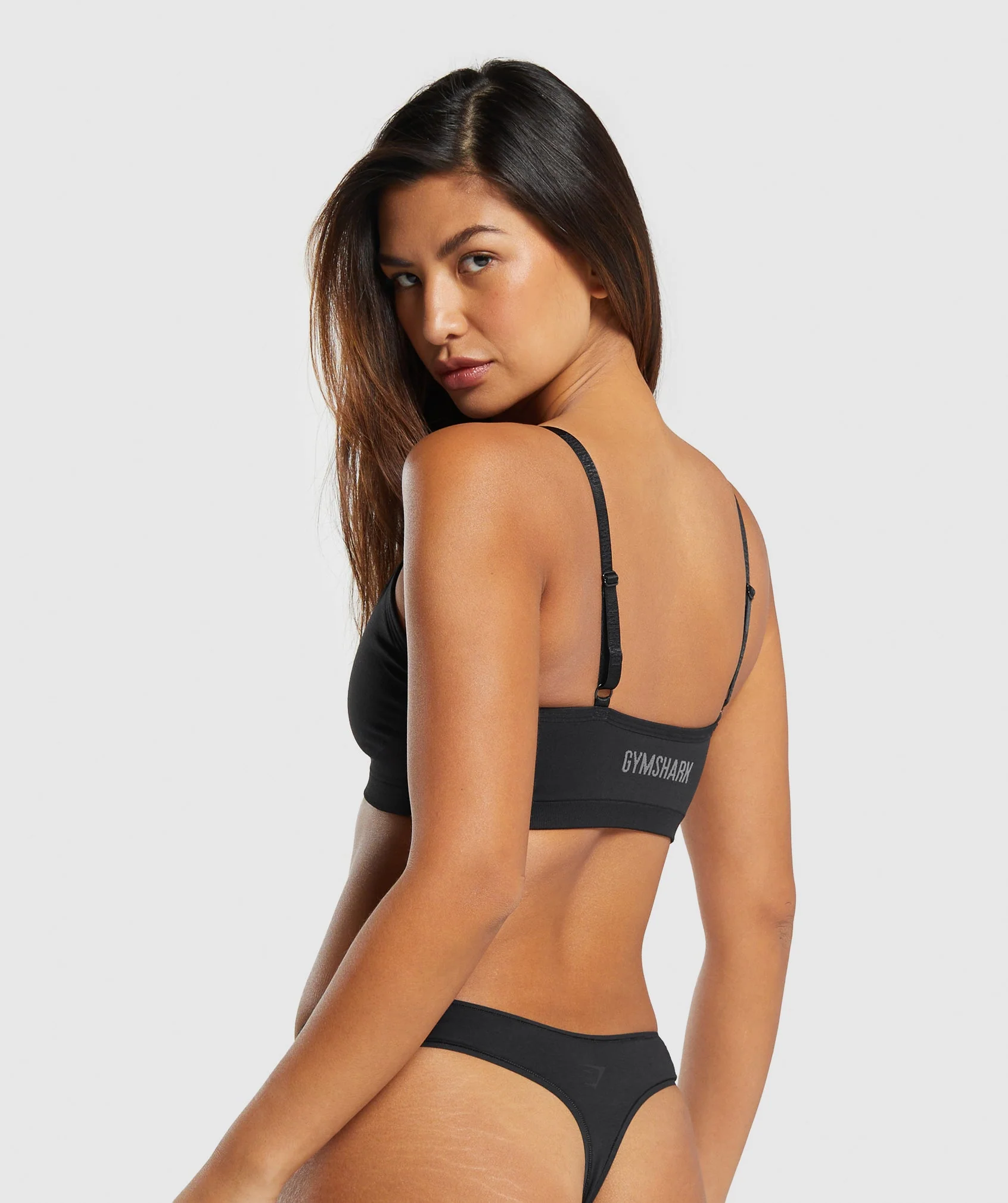 Gymshark Seamless V Neck Bralette - Black