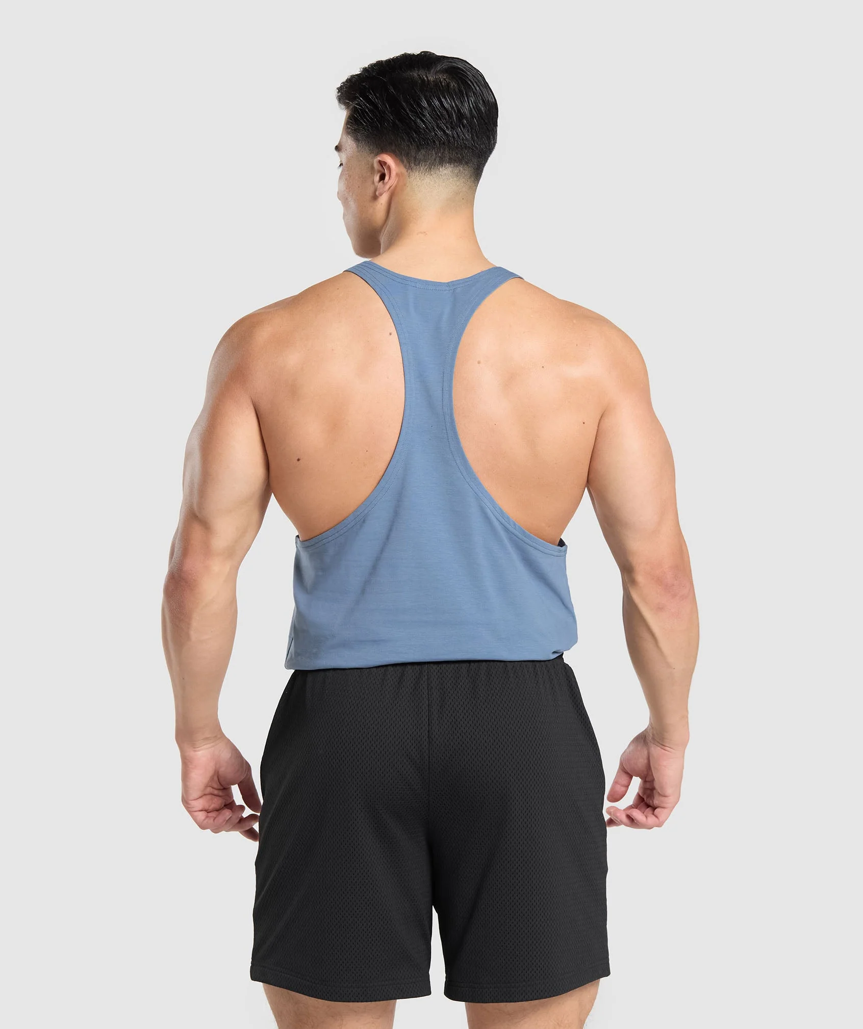 Gymshark Dumbbells Stringer - Faded Blue