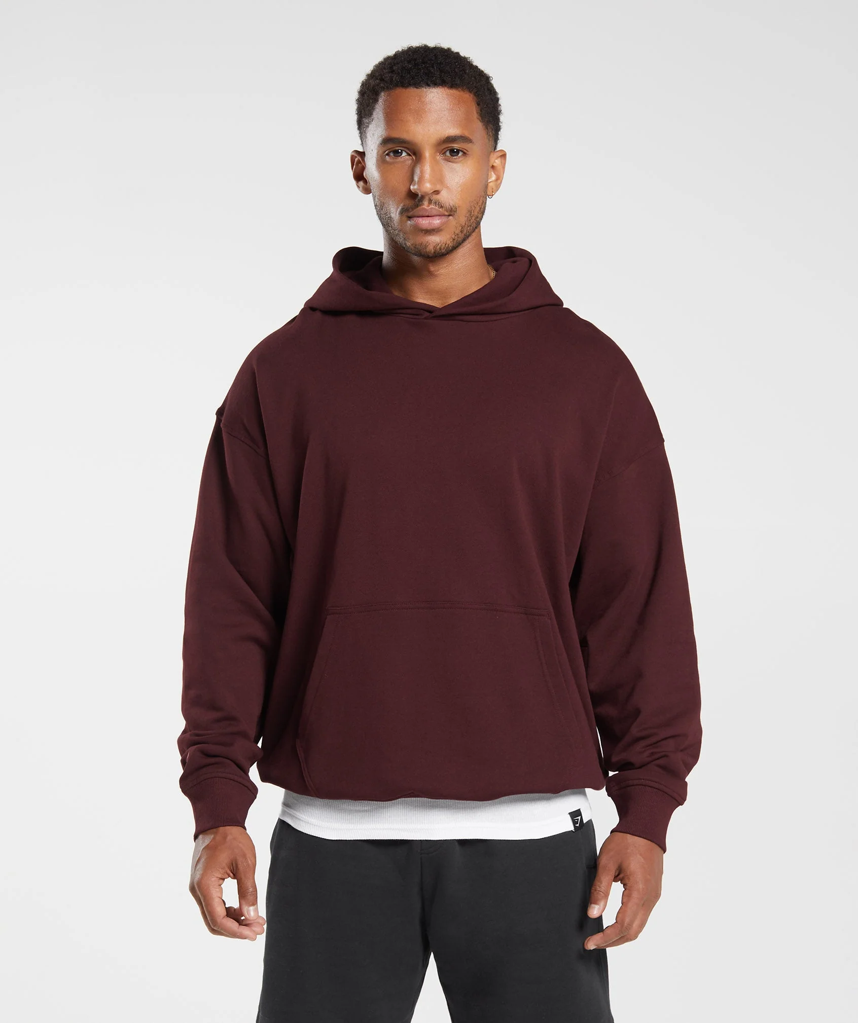 Gymshark Rest Day Essentials Hoodie - Rich Maroon