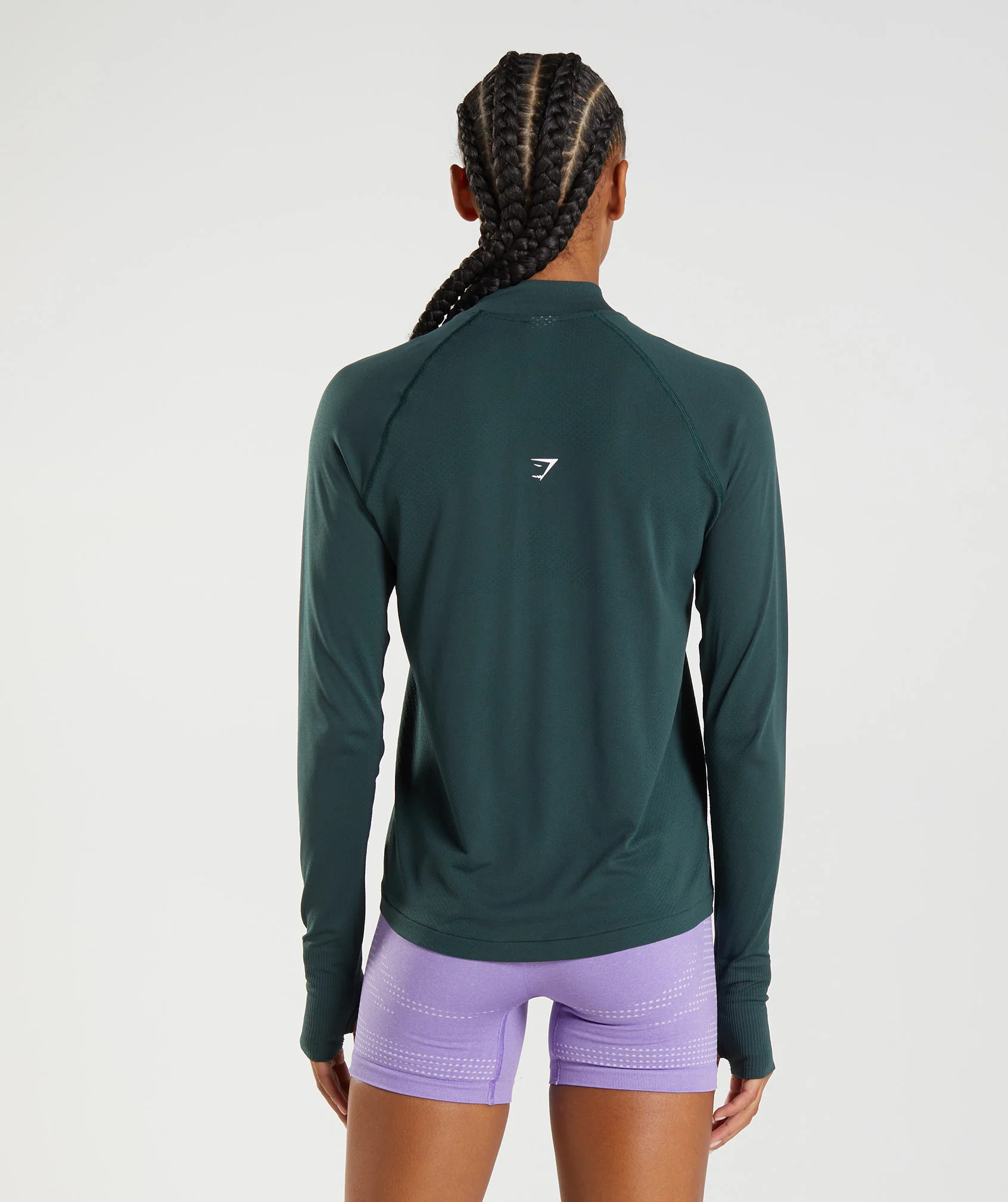 Gymshark Vital Seamless 1/2 Zip - Woodland Green Marl