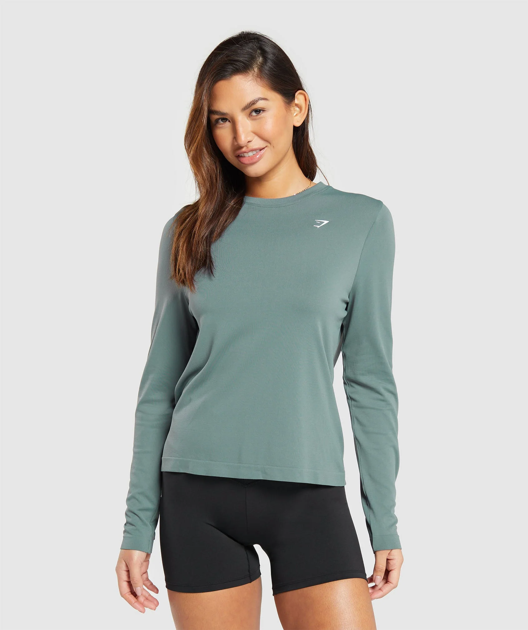 Gymshark Everyday Seamless Long Sleeve Top - Cargo Teal