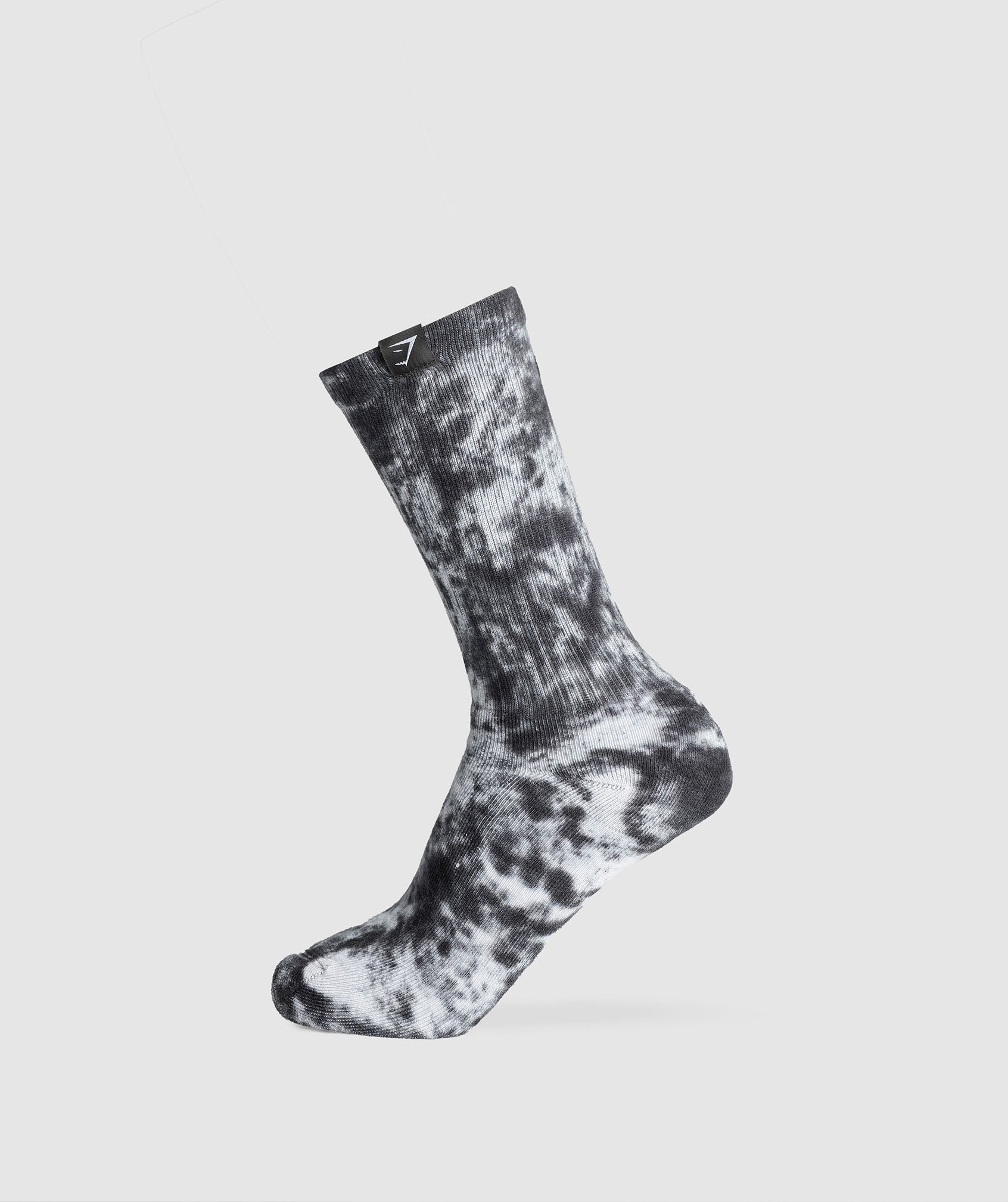 Gymshark Summer Tie Dye Crew Socks - Black/White