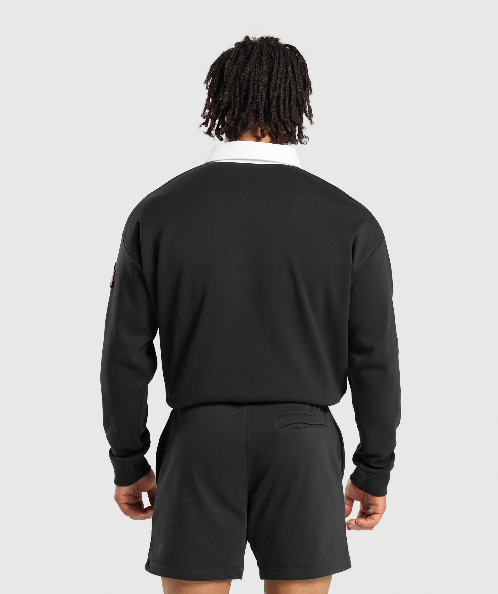 Gymshark Rugby Shirt - Black/White