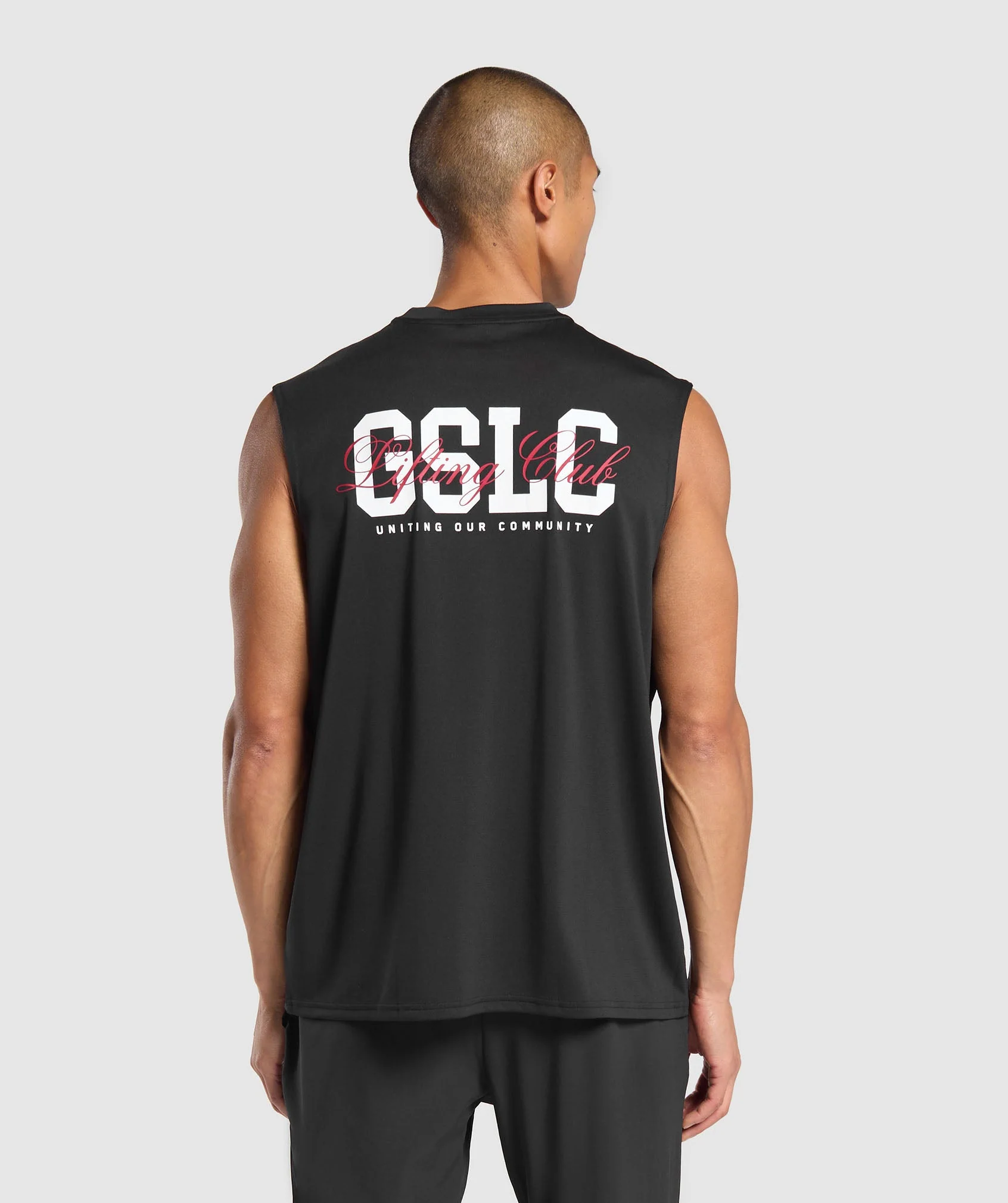 Gymshark Script Graphic Cut Off Tank - Black