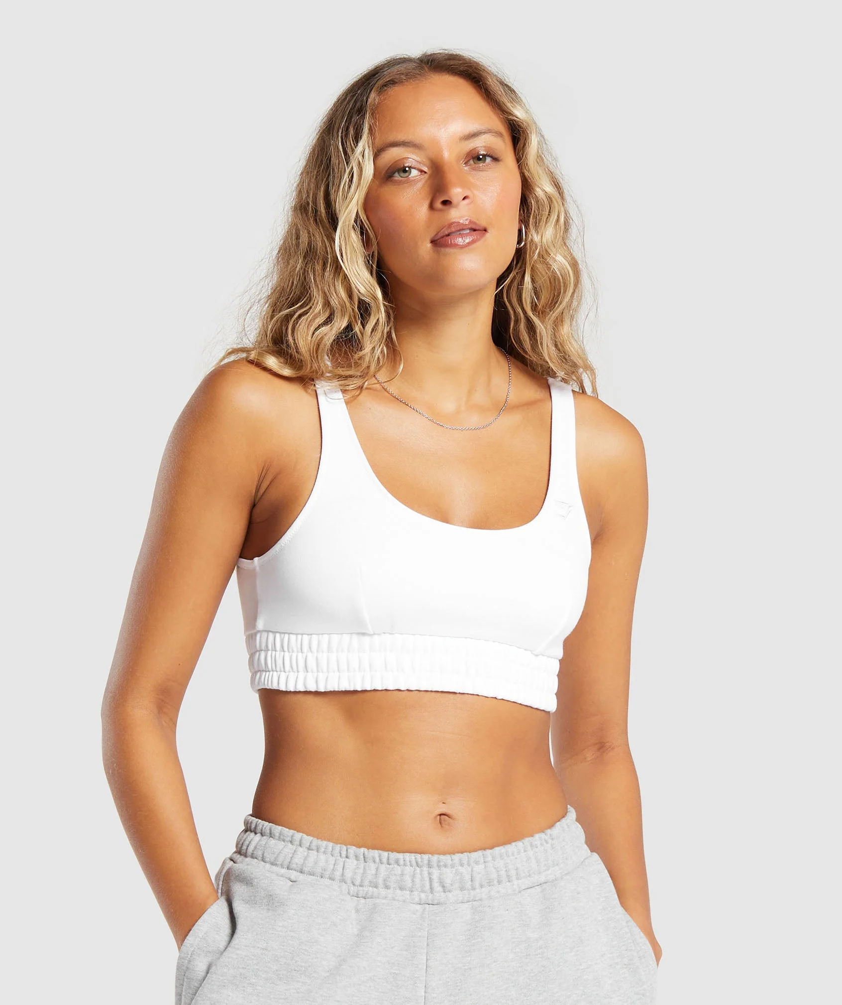 Gymshark Sweatshirt Bralette - White