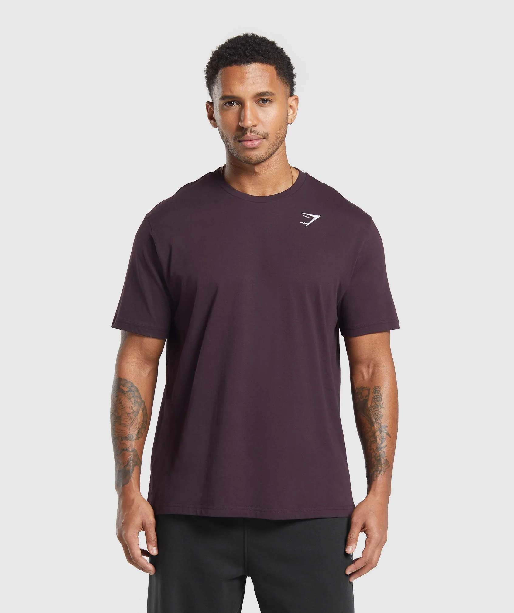 Gymshark Crest T-Shirt - Plum Brown